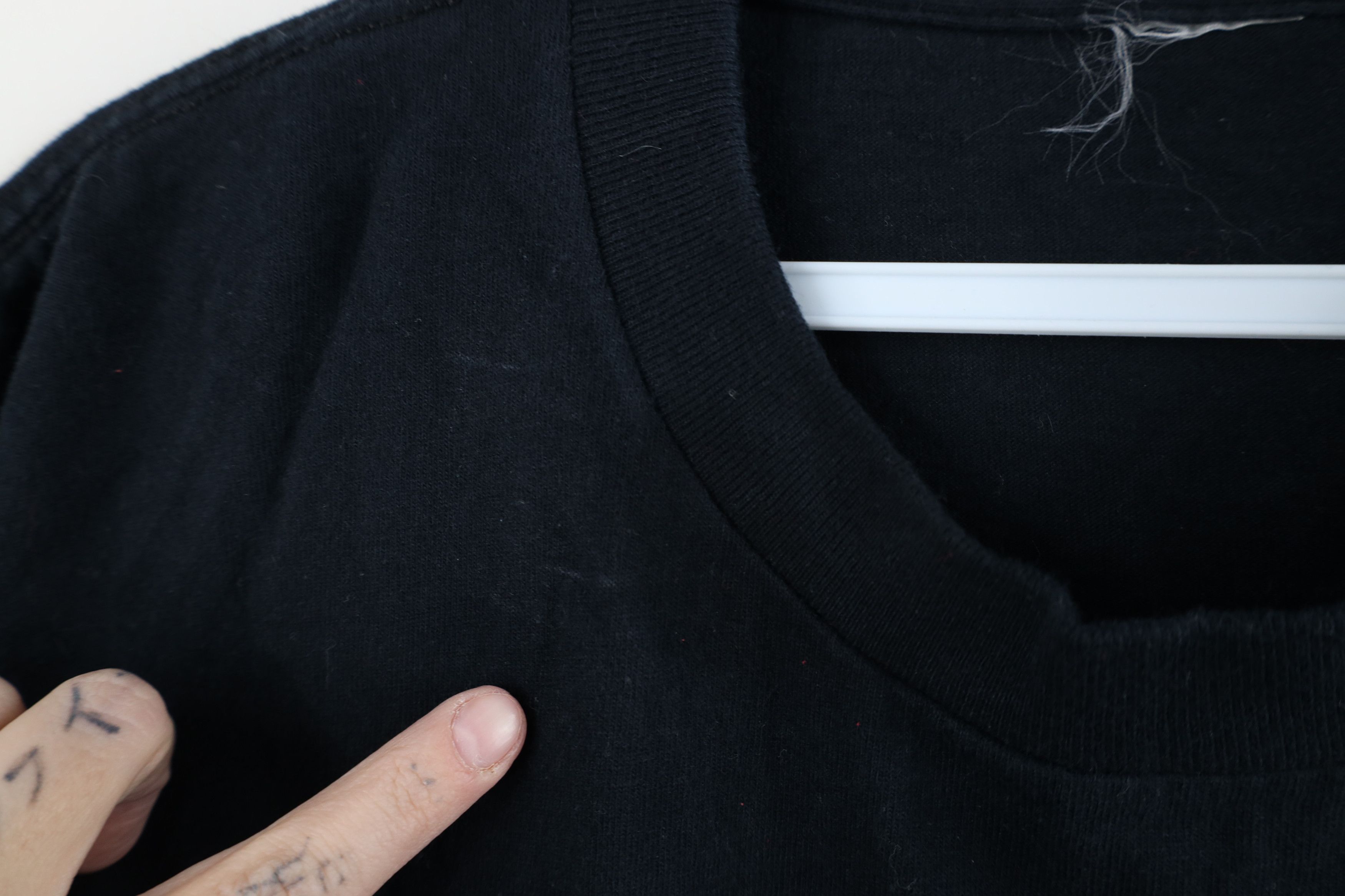 Vintage Vintage 90s Y2K Streetwear Blank Pocket T-Shirt Black Cotton Size US XL / EU 56 / 4 - 5 Thumbnail