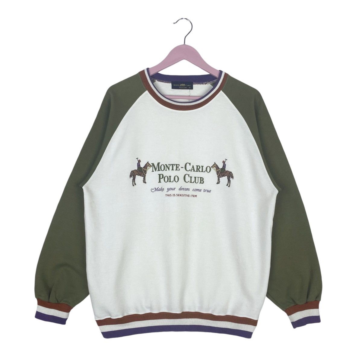 Designer × Vintage Monte Carlo Polo Club Sweatshirt Crewneck Pullover Jumper Size US M / EU 48-50 / 2 - 1 Thumbnail