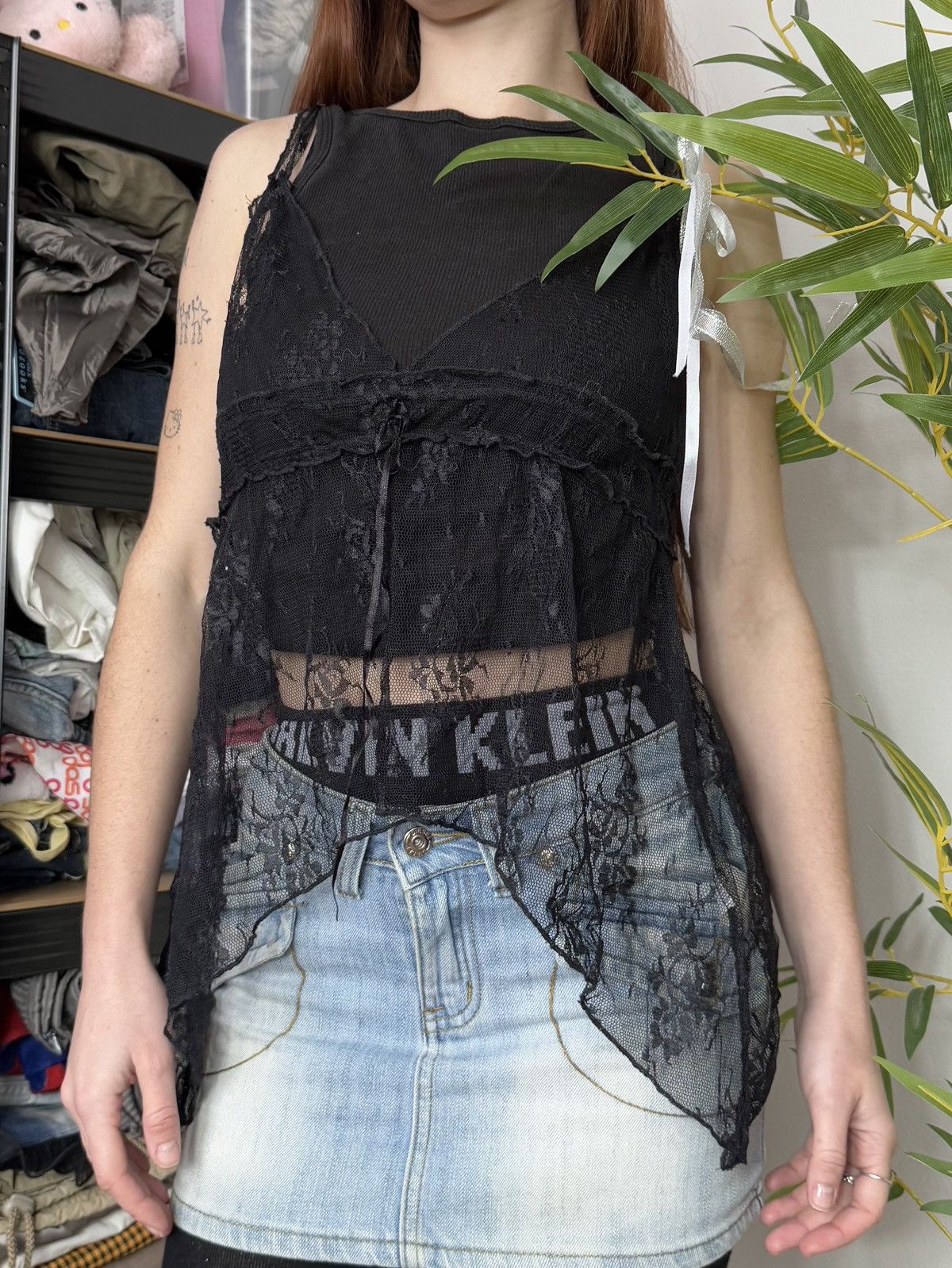 Vintage VINTAGE MESH GUIPURE LACE TANK TOP Size S / US 4 / IT 40 - 6 Thumbnail