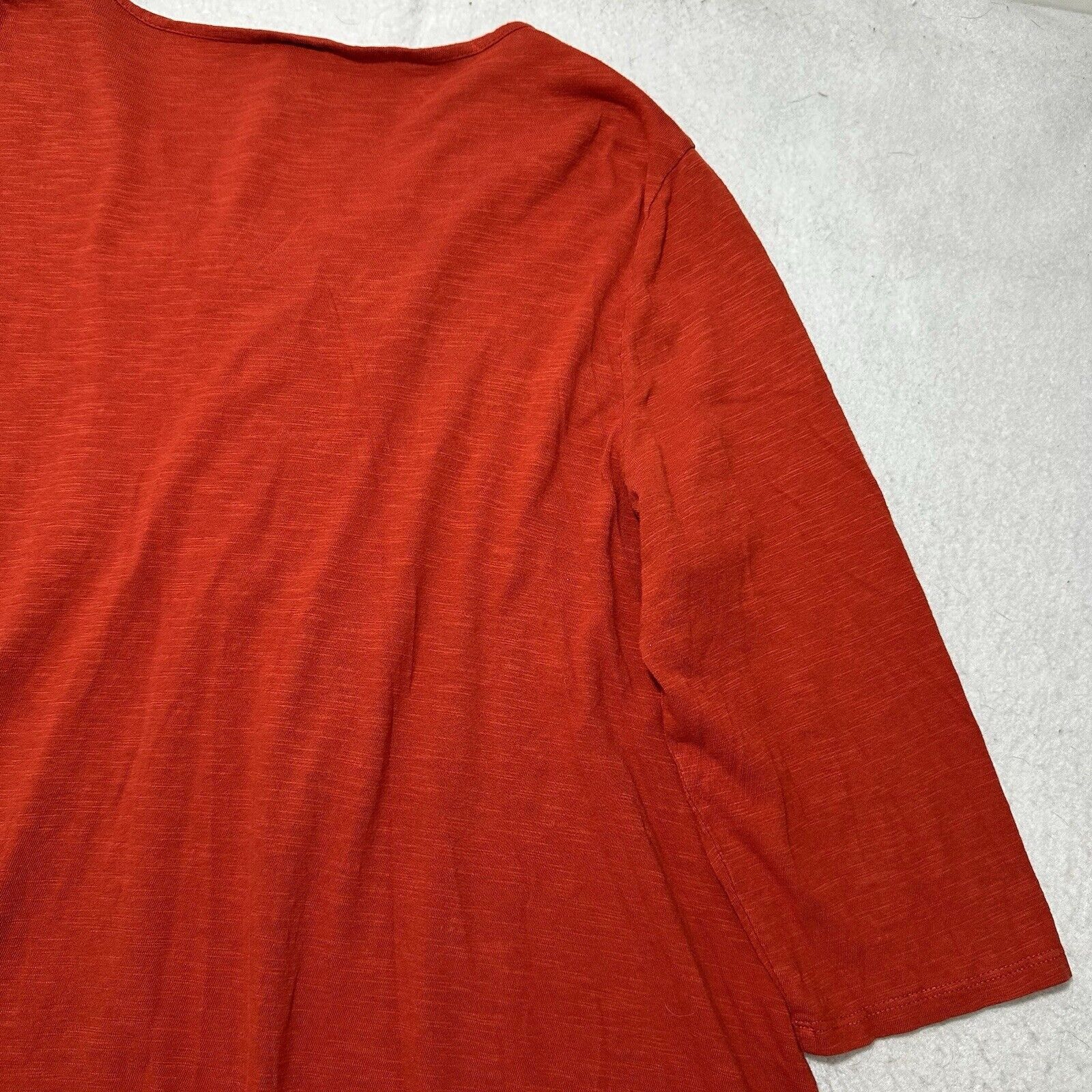 Chicos Chico's 3 XL Burnt Orange 3/4 Sleeve Lace Boho Blouse Size XL / US 12-14 / IT 48-50 - 12 Thumbnail