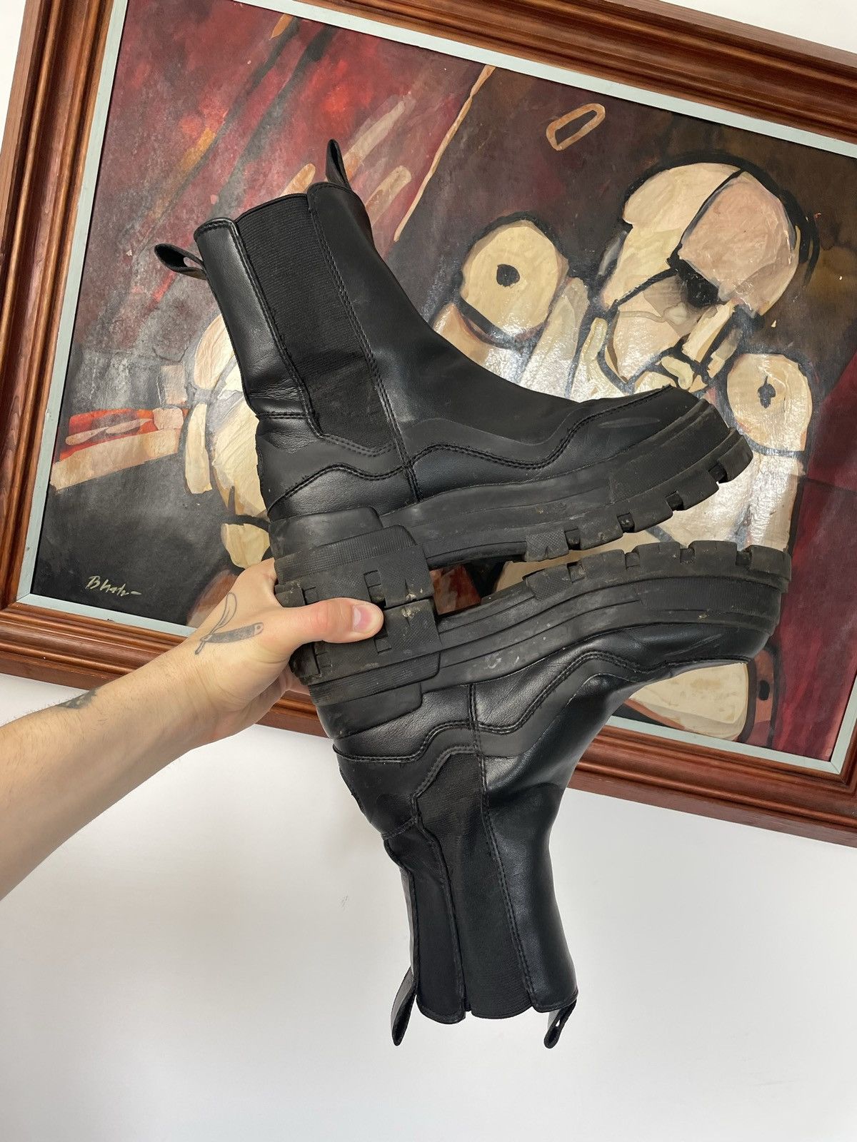 Buffalo London Avant Garde High Black Boots Buffalo Y2k Alternative Vegan Size US 10 / IT 40 - 7 Thumbnail