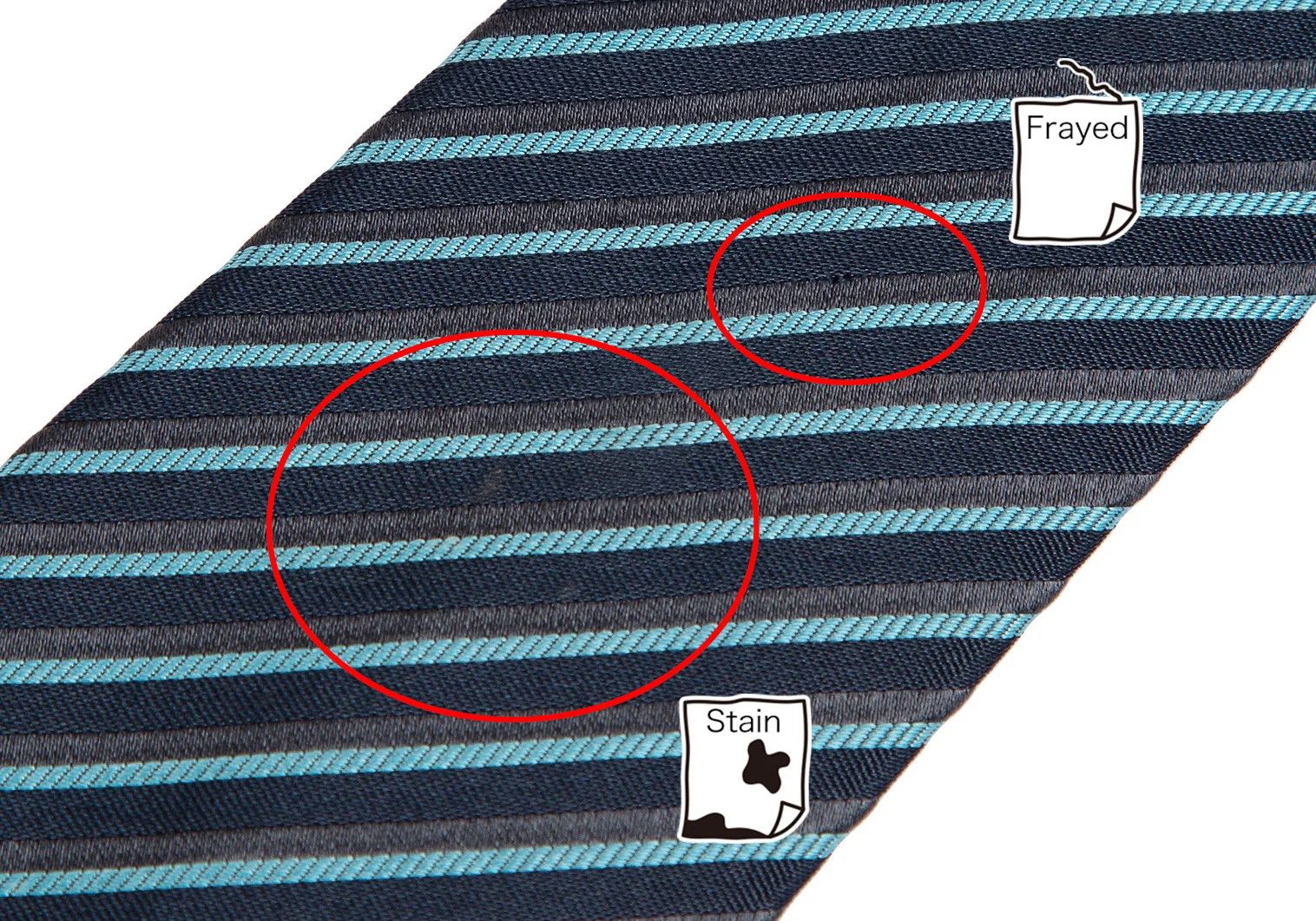 Emporio Armani Silk Regimental Alternate Stripe Tie in Light Blue Grey Size ONE SIZE - 3 Thumbnail