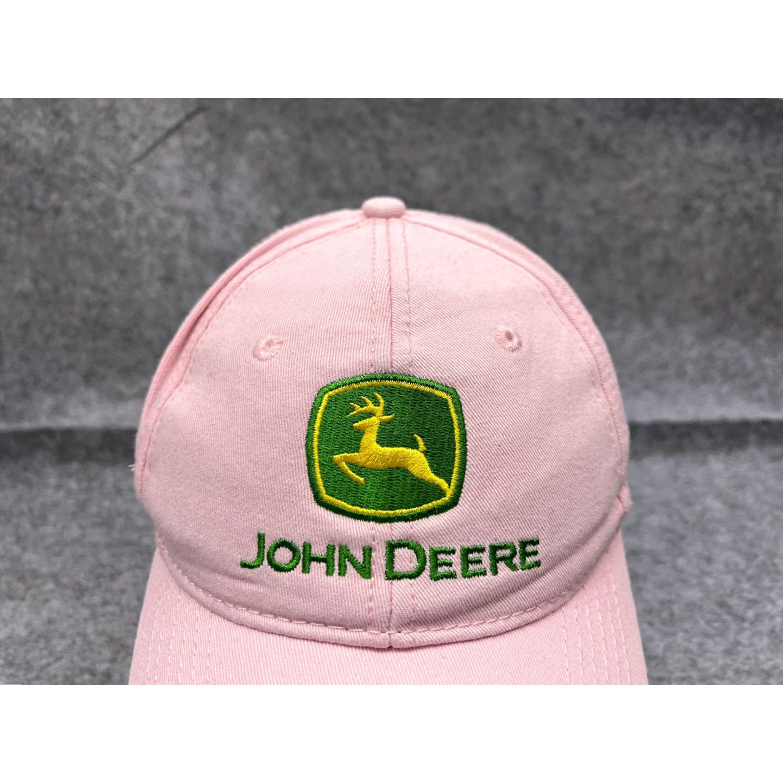 John Deere John Deere Hat Cap Snap Back Adult One Size Pink 100% Cotton Farm Equipment Size ONE SIZE - 2 Thumbnail