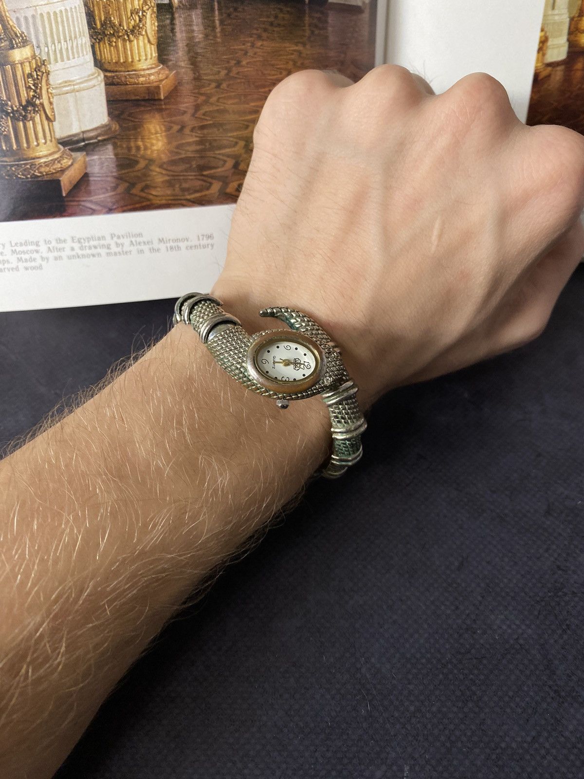 Jewelry Vintage Snake Coil Watch Bracelet Rare Size ONE SIZE - 1 Thumbnail