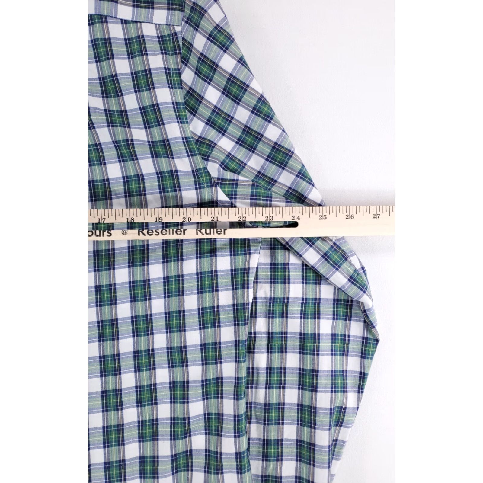 Vintage J. Press Button Down Shirt Plaid Tartan Blue Green Long Sleeve Mens XL Size US XL / EU 56 / 4 - 6 Thumbnail