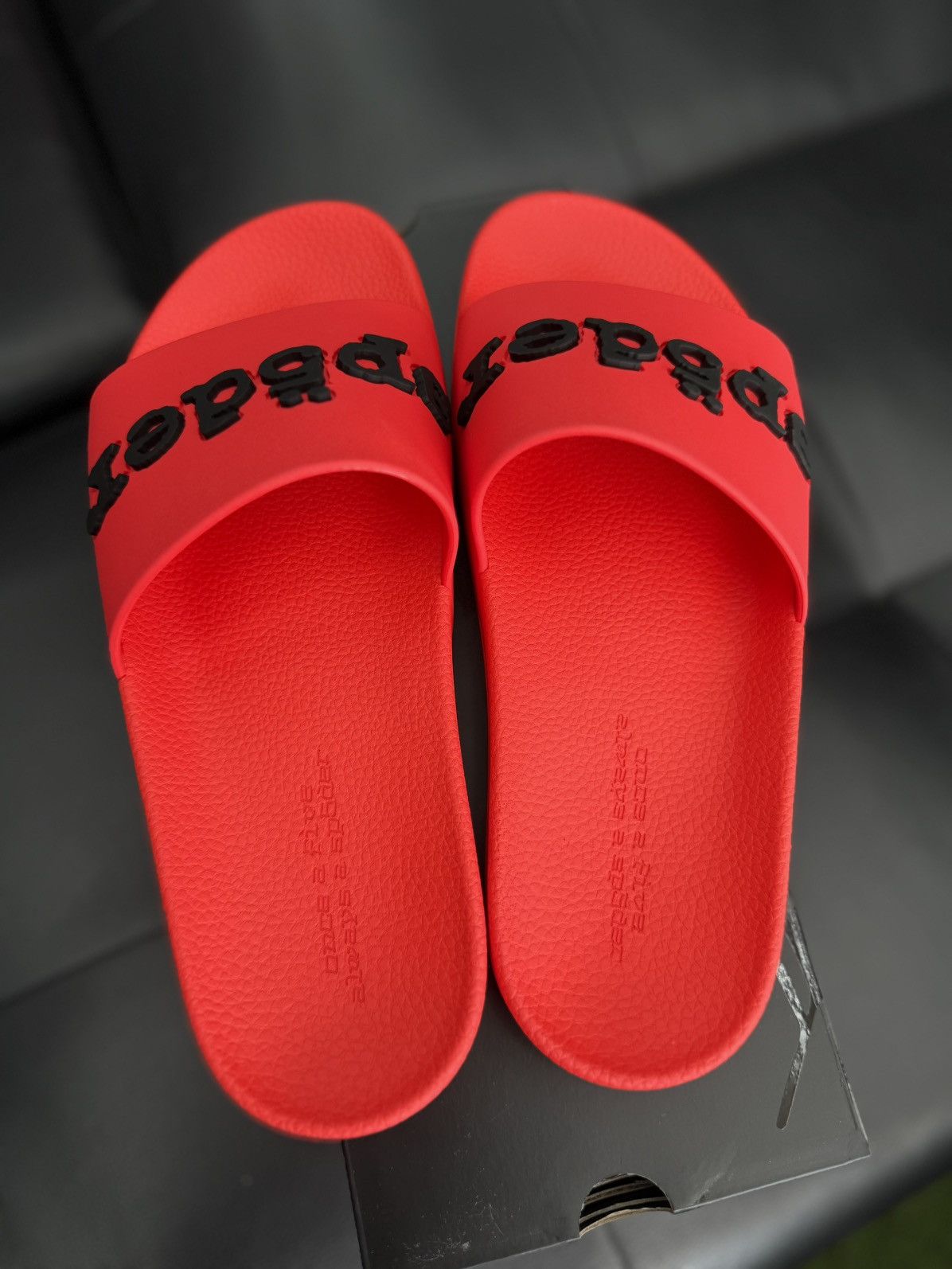 Sp5der Sp5der Red Slip On Rubber Slides Size (7) Brand New Size US 7 / EU 40 - 5 Thumbnail