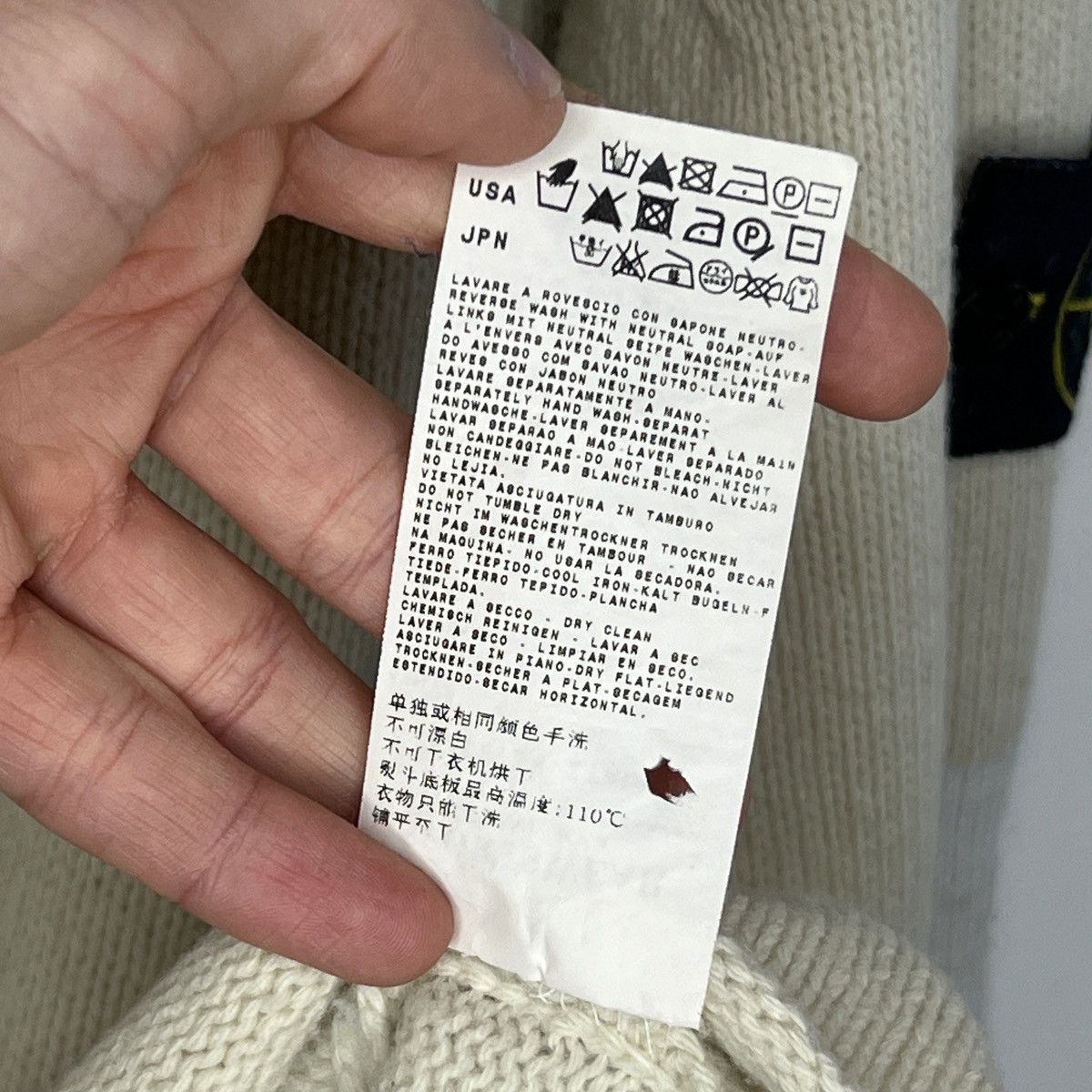 Stone Island Vintage Stone Island Jumper Sweater Knit Wool Beige Badge Size US M / EU 48-50 / 2 - 11 Thumbnail