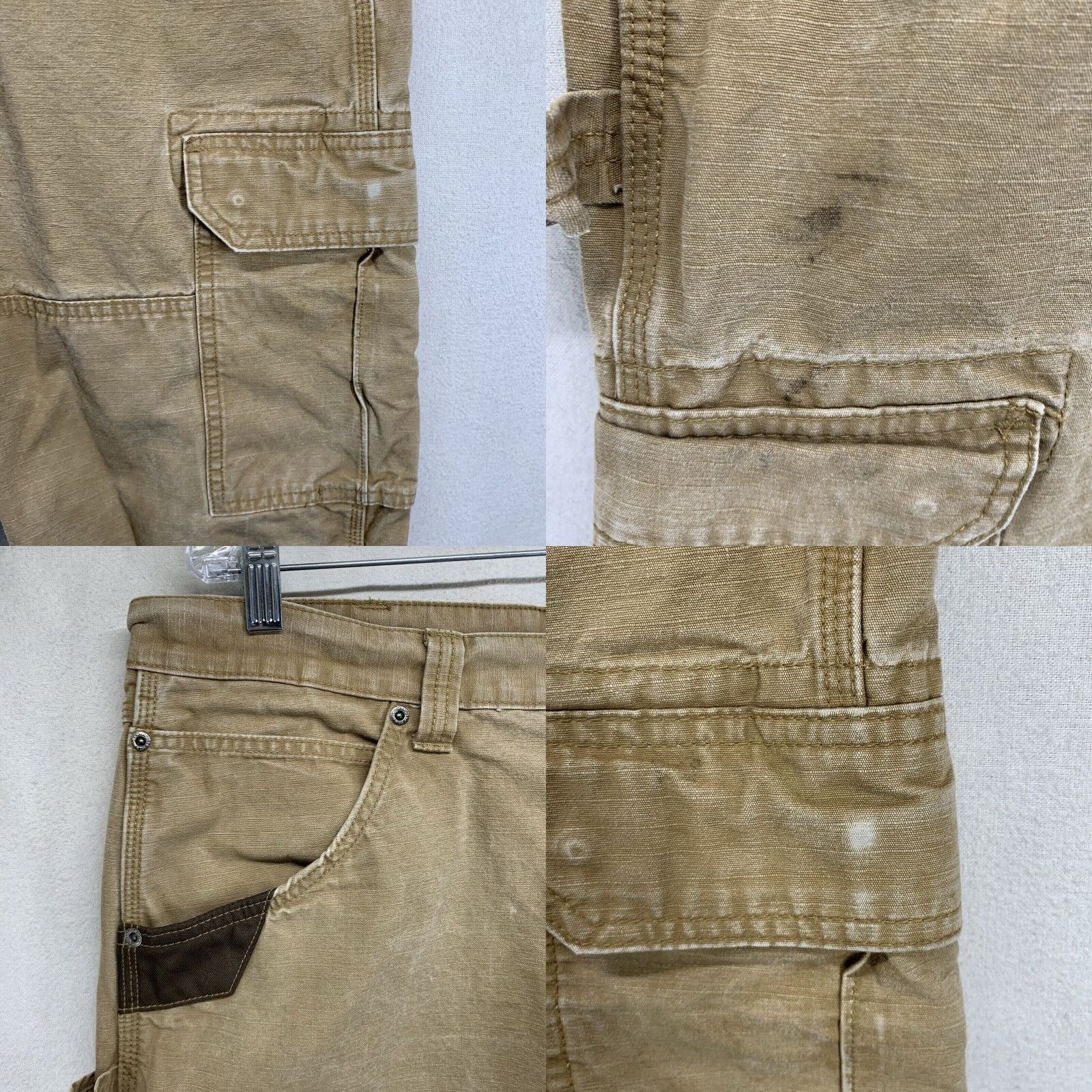 Wrangler Vintage Wrangler Riggs Cargo Pants Men 38x34 Workwear Brown Canvas Ripstop Comfortable Size US 38 / EU 54 - 8 Thumbnail
