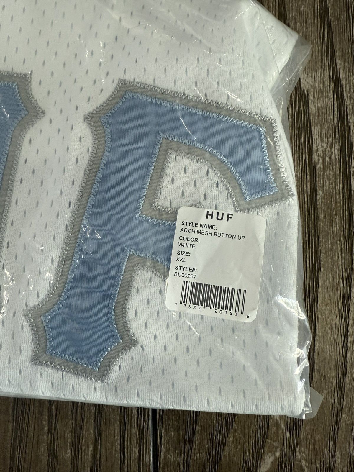 Huf ⚡️ HUF Arch Mesh Button Up Jersey Shirt White 2XL XXL ⚡️ Size US XXL / EU 58 / 5 - 8 Thumbnail