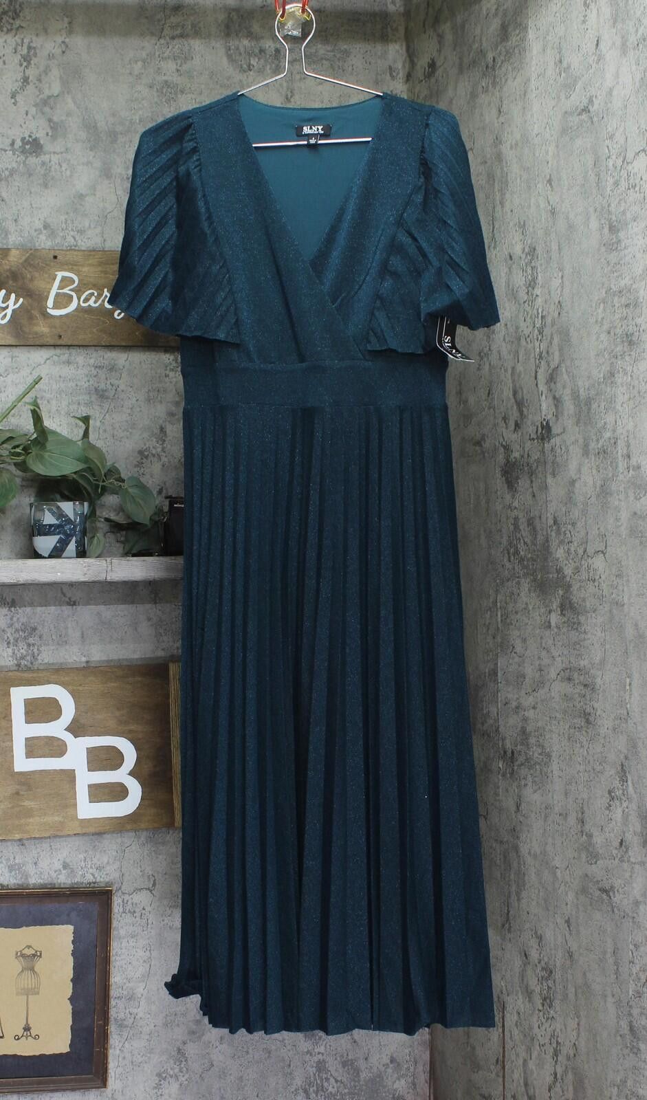 Todd Snyder Nwt Slny Surplice Neck Pleated Dress 9128105 Spruce Green 4 Size S / US 4 / IT 40 - 1 Thumbnail