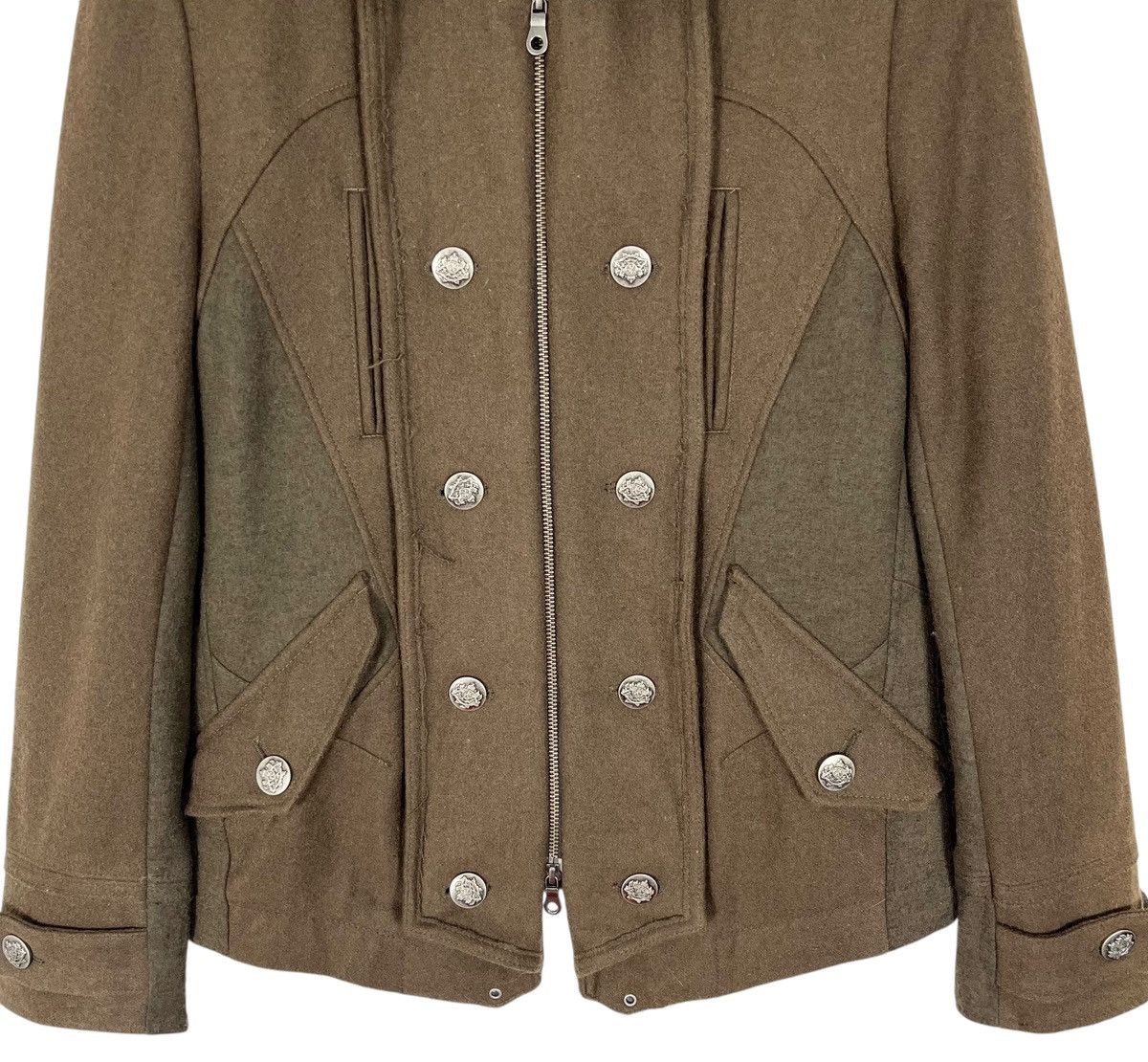 Designer × Japanese Brand Japanese Brand PPFM Detachable Furs Hoodie Women Wool Jacket Size M / US 6-8 / IT 42-44 - 4 Thumbnail
