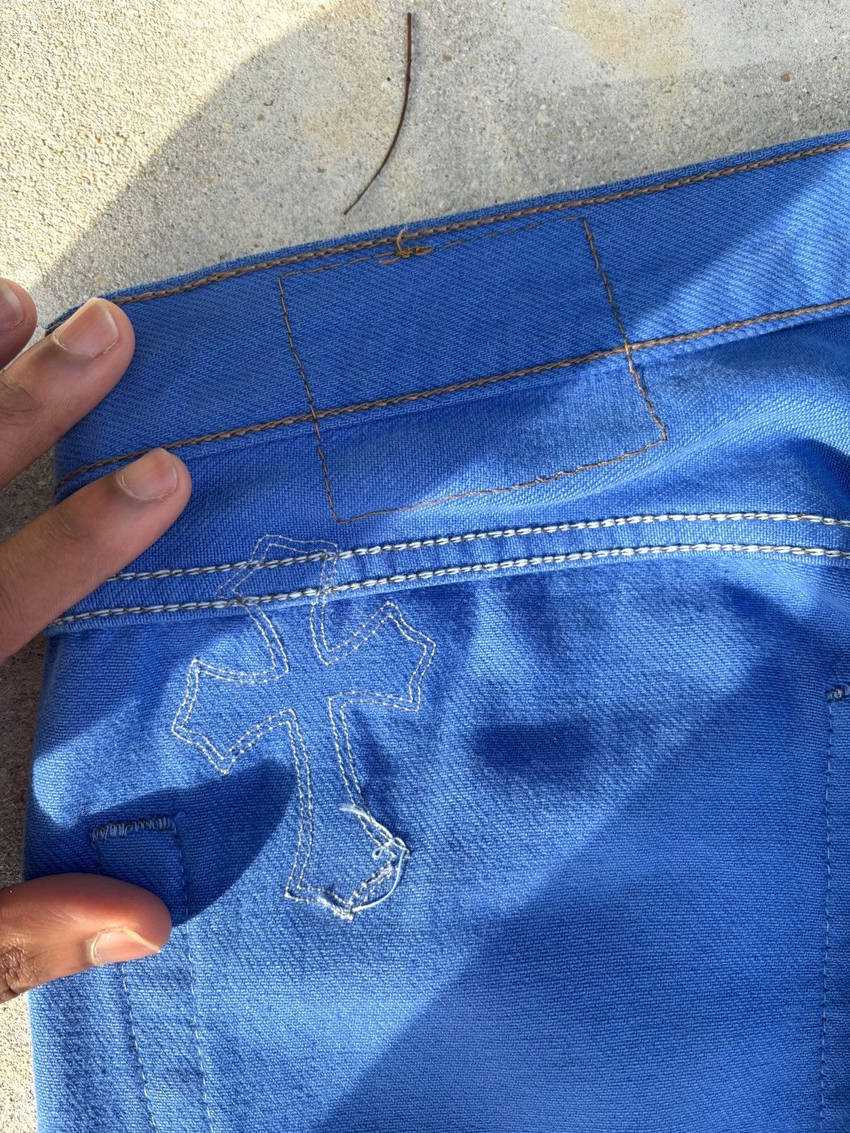 Chrome Hearts Chrome Hearts Blue London Exclusive Jeans Size US 33 - 13 Thumbnail