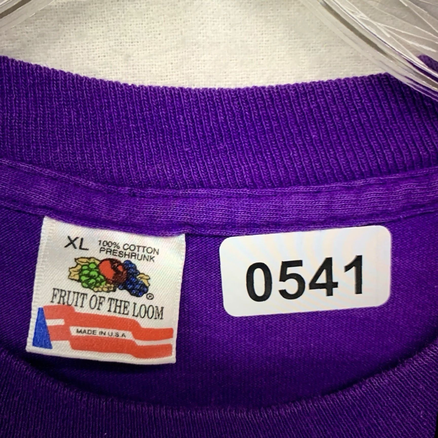 Fruit Of The Loom VINTAGE Fruit of the Loom T-Shirt Unisex Adults XL Short Sleeve Graphic Print 90s Las Vegas Purple Size US XL / EU 56 / 4 - 4 Thumbnail