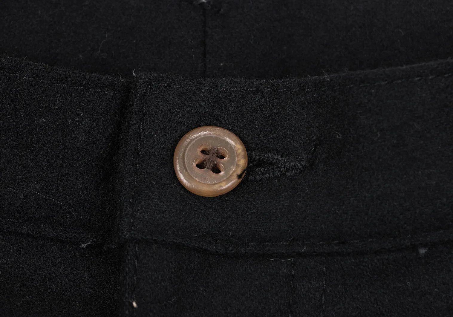 Comme des Garcons Homme Plus Wool Straight Pants in Black - Size SS Size US 36 / EU 52 - 3 Thumbnail