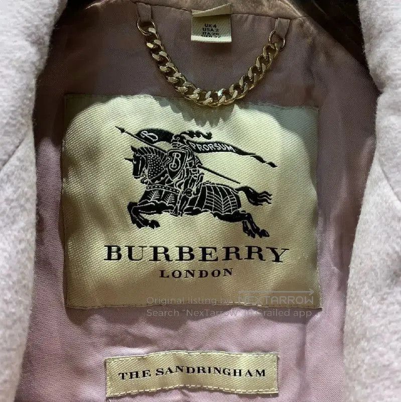 Burberry Burberry Women’s L-size Mauve Wool Coat. Size L / US 10 / IT 46 - 3 Thumbnail