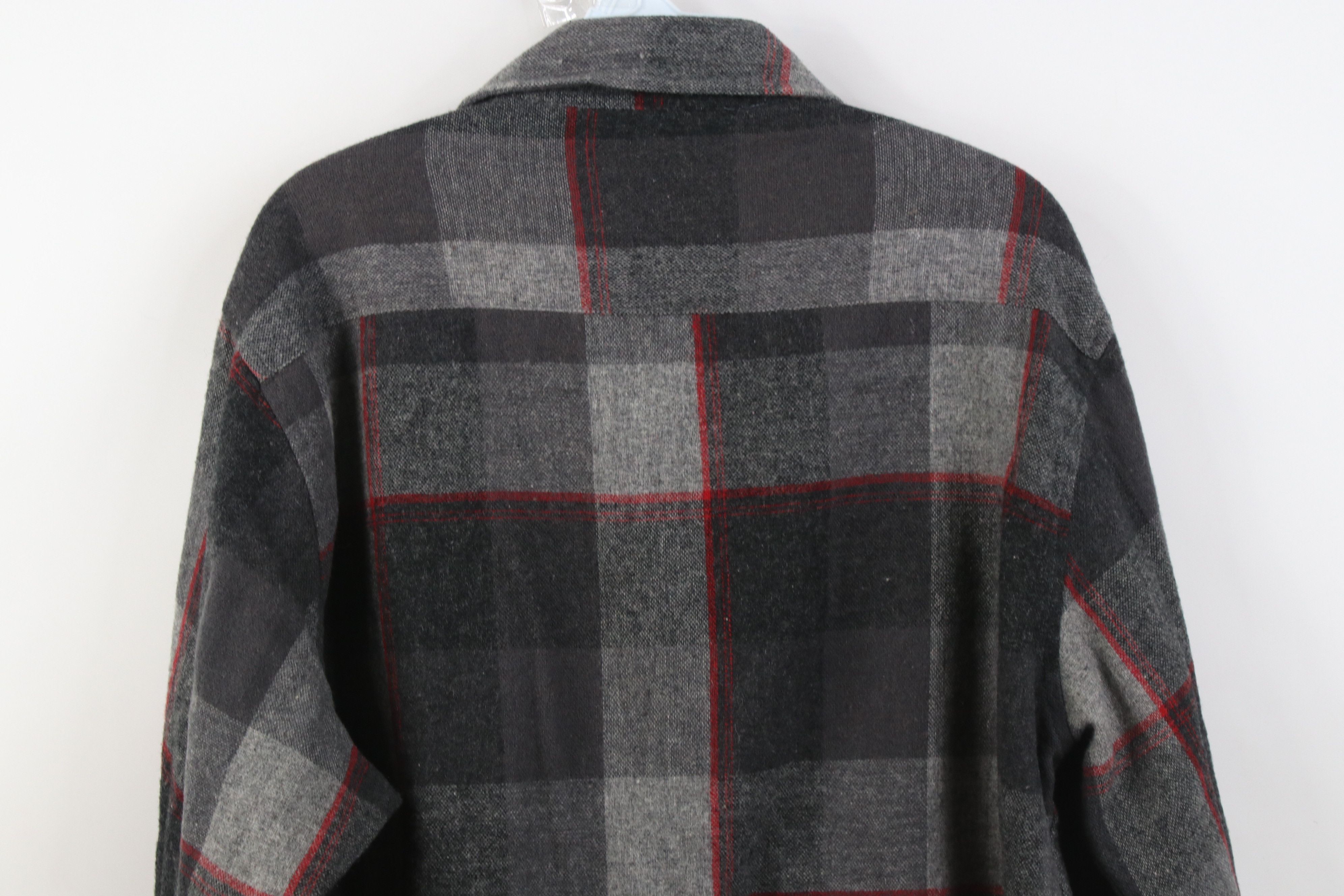Vintage Vintage 80s 90s Streetwear Blend Knit Button Shirt Plaid Size US L / EU 52-54 / 3 - 14 Thumbnail