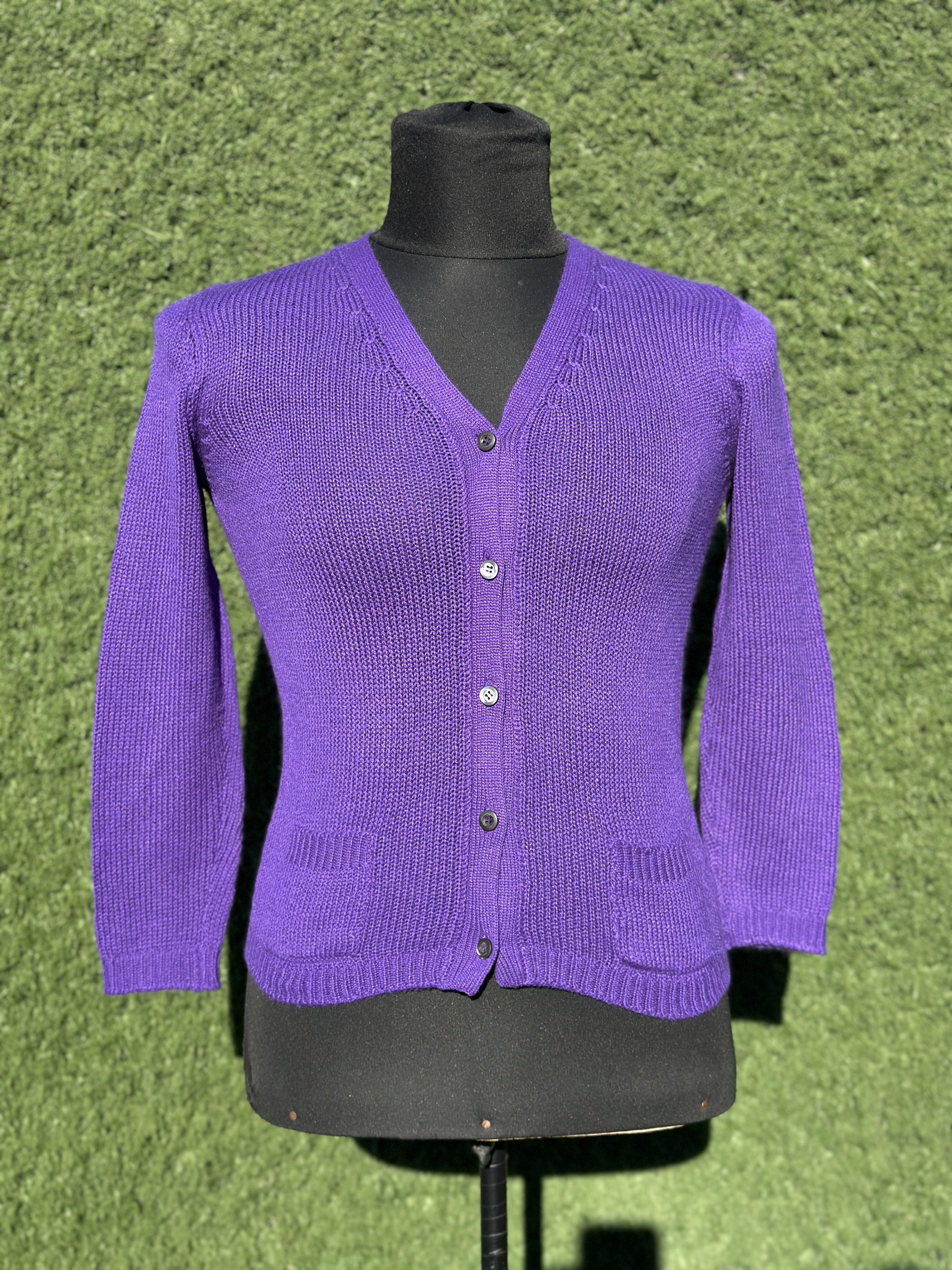 Prada Prada Cashmere V-Neck Button Cardigan Elbow Patches IT40 Size S / US 4 / IT 40 - 1 Thumbnail