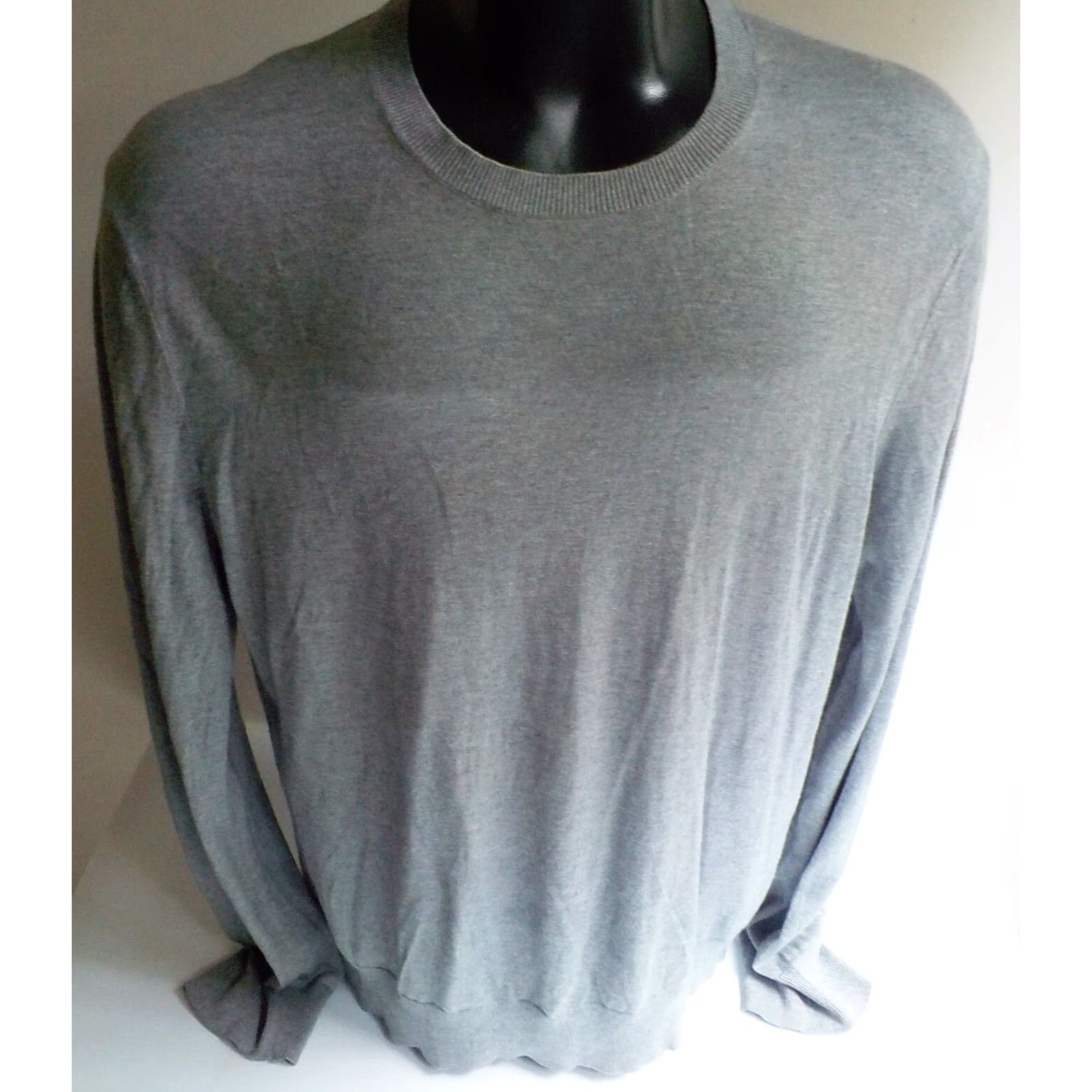 Banana Republic Banana Republic Crewneck Sweater Gray L Silk/Cotton/Cashmere Mens Size US L / EU 52-54 / 3 - 2 Thumbnail