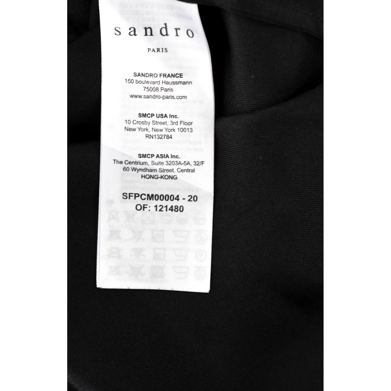 Sandro SANDRO Lanna Blouse Womens Black SMALL Button Top - Lithuania Size S / US 4 / IT 40 - 6 Thumbnail
