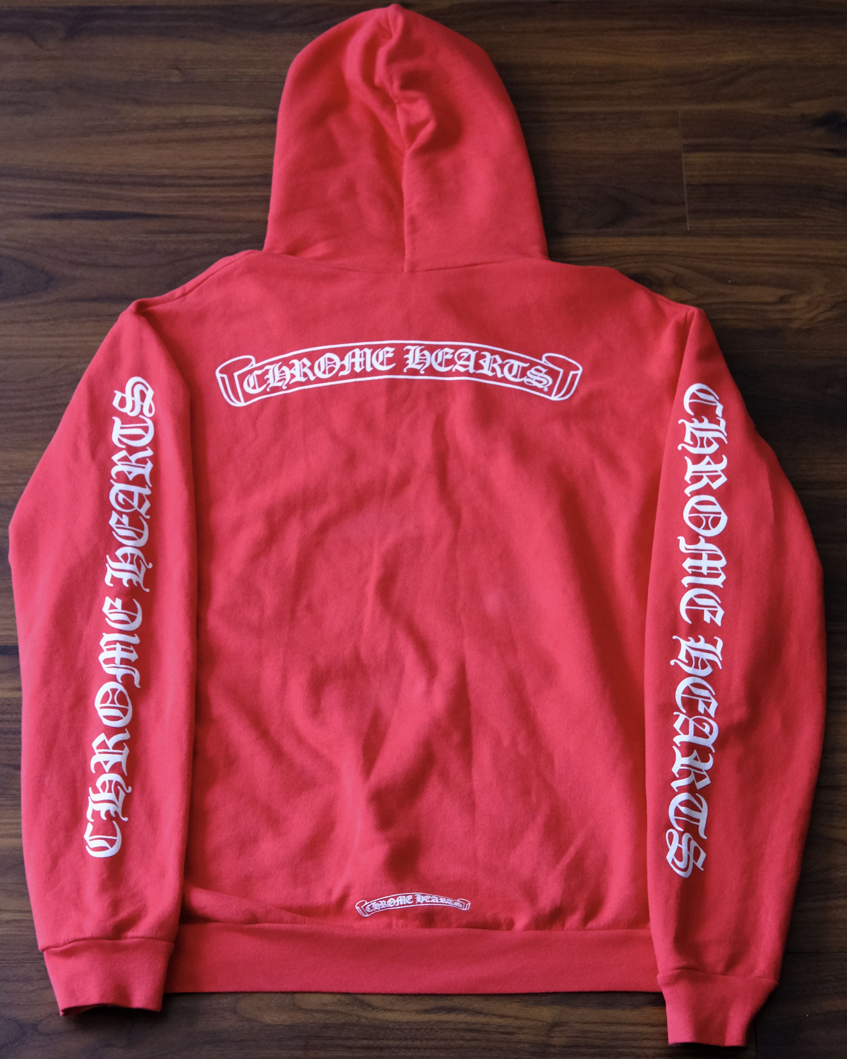 Chrome Hearts Chrome Hearts Scroll Logo Hoodie Red Size US M / EU 48-50 / 2 - 2 Thumbnail