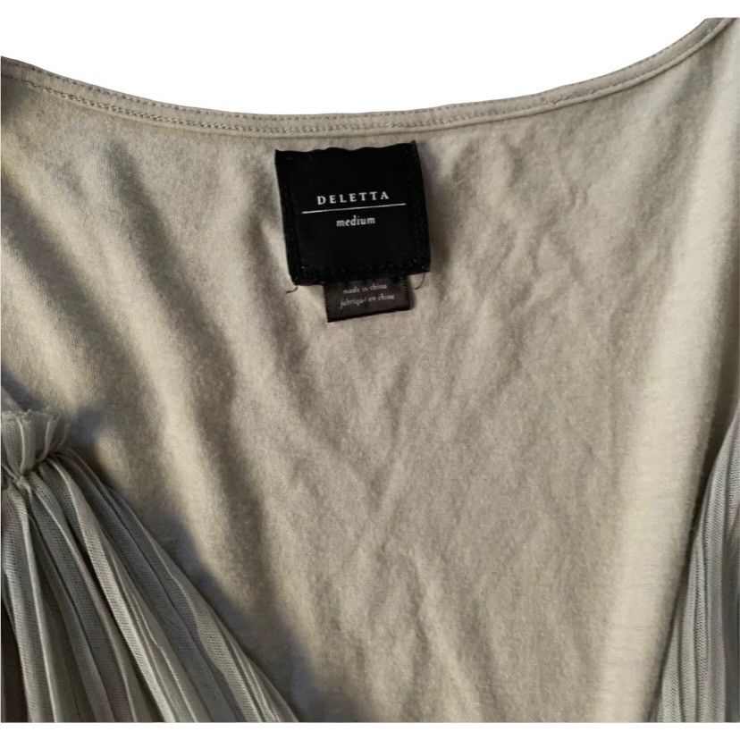 Anthropologie Deletta Anthropologie Sage Green Peplum Top M Size M / US 6-8 / IT 42-44 - 4 Thumbnail