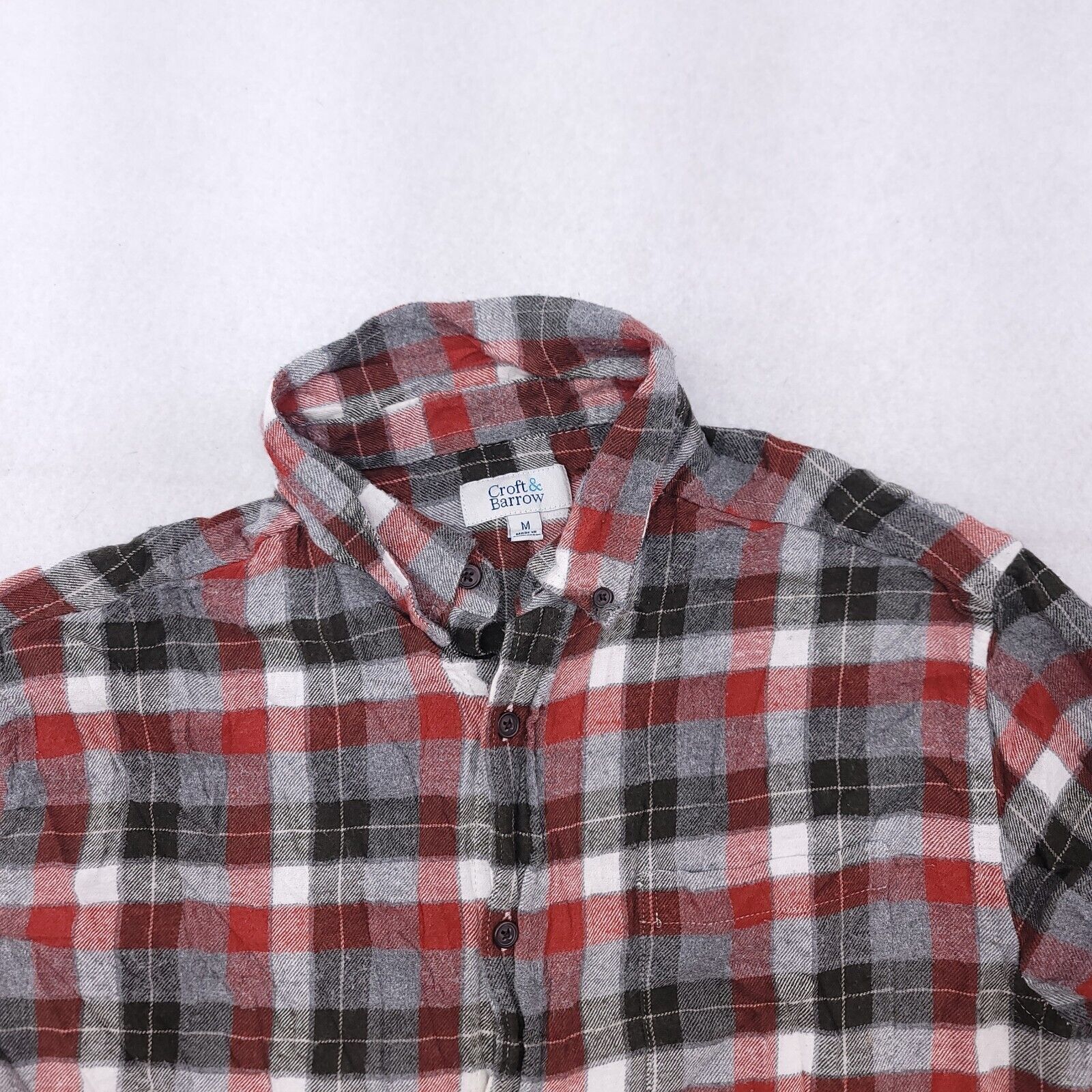 Croft & Barrow Croft & Barrow Tartan Flannel Shirt Mens Size Medium M Red Size US M / EU 48-50 / 2 - 1 Thumbnail
