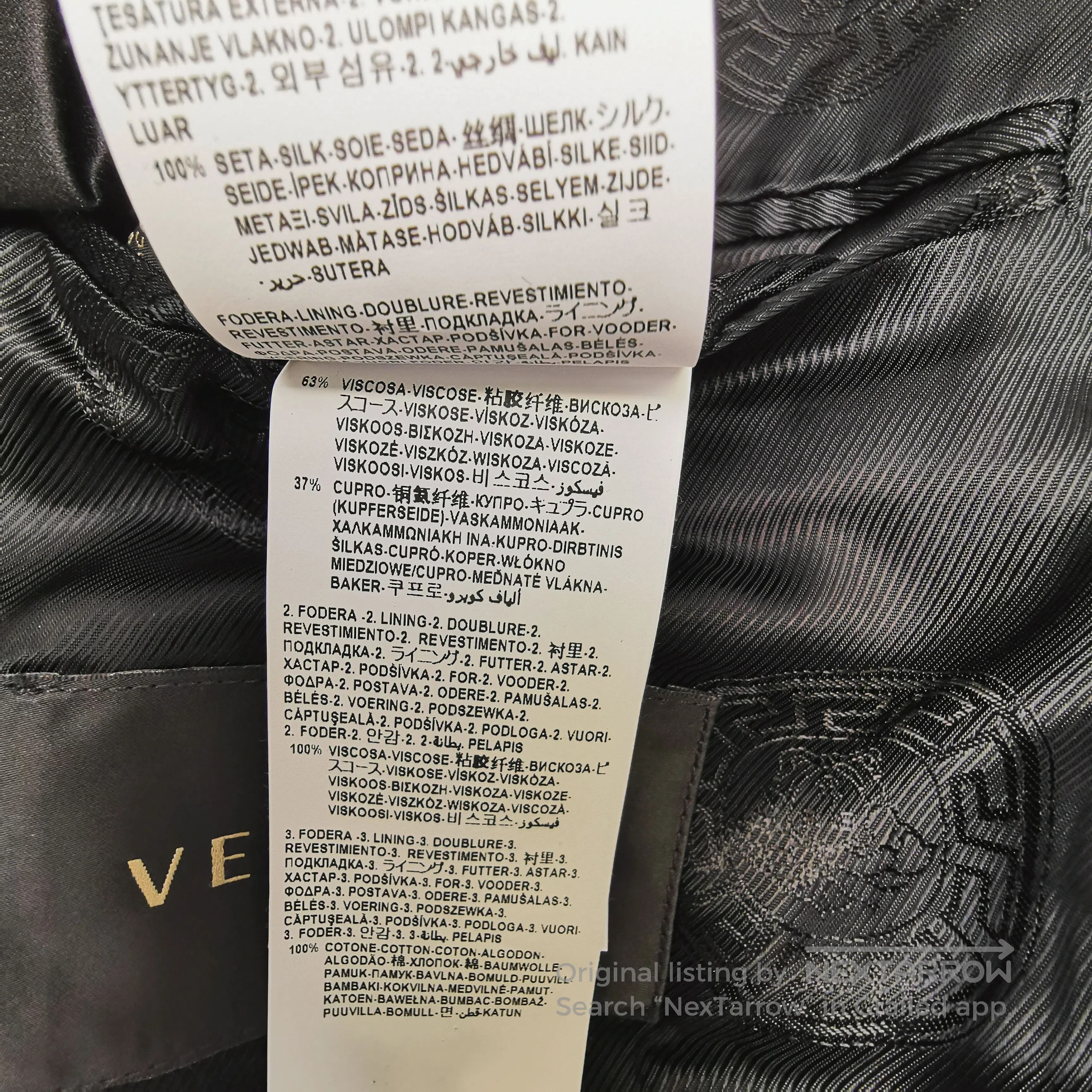 Versace Versace M Cotton-Silk Solid Lapel Suit Set. Size US M / EU 48-50 / 2 - 9 Thumbnail