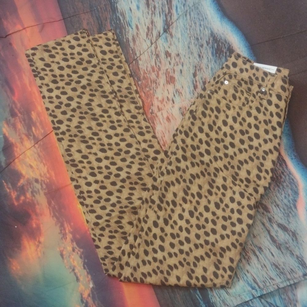WeWoreWhat WEWOREWHAT stiletto slit leopard jeans size 32 Size 32" / US 10 / IT 46 - 1 Thumbnail