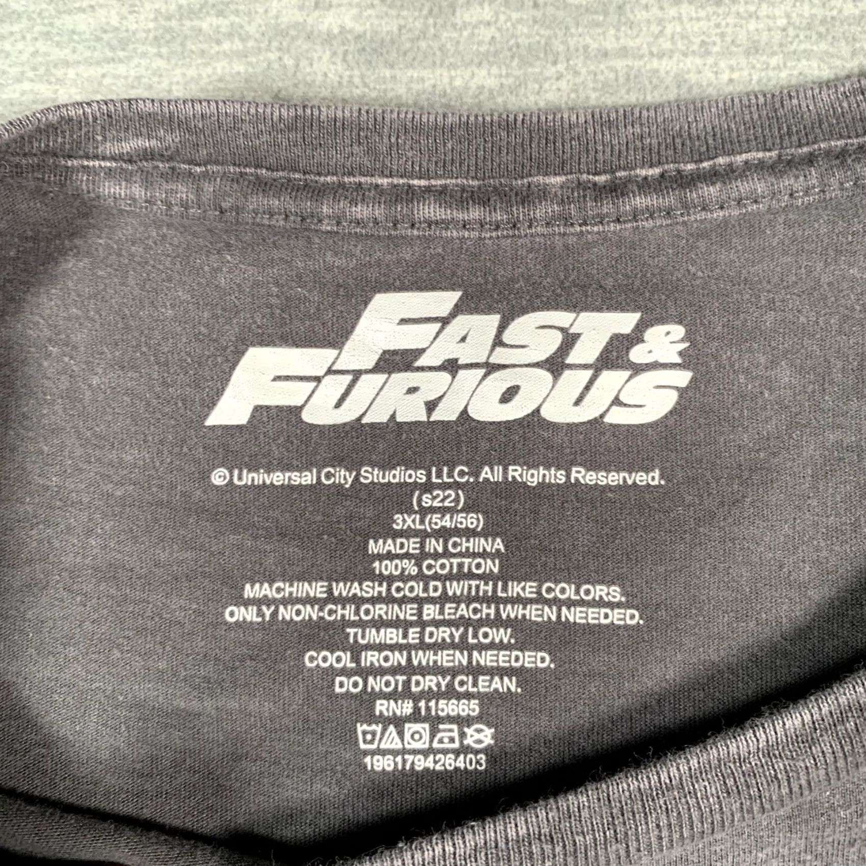 Vintage VINTAGE? No — Fast & Furious Shirt Mens 3XL Black Acid Wash Graphic Street Racing Tee T-Shirt Size US XXL / EU 58 / 5 - 5 Thumbnail