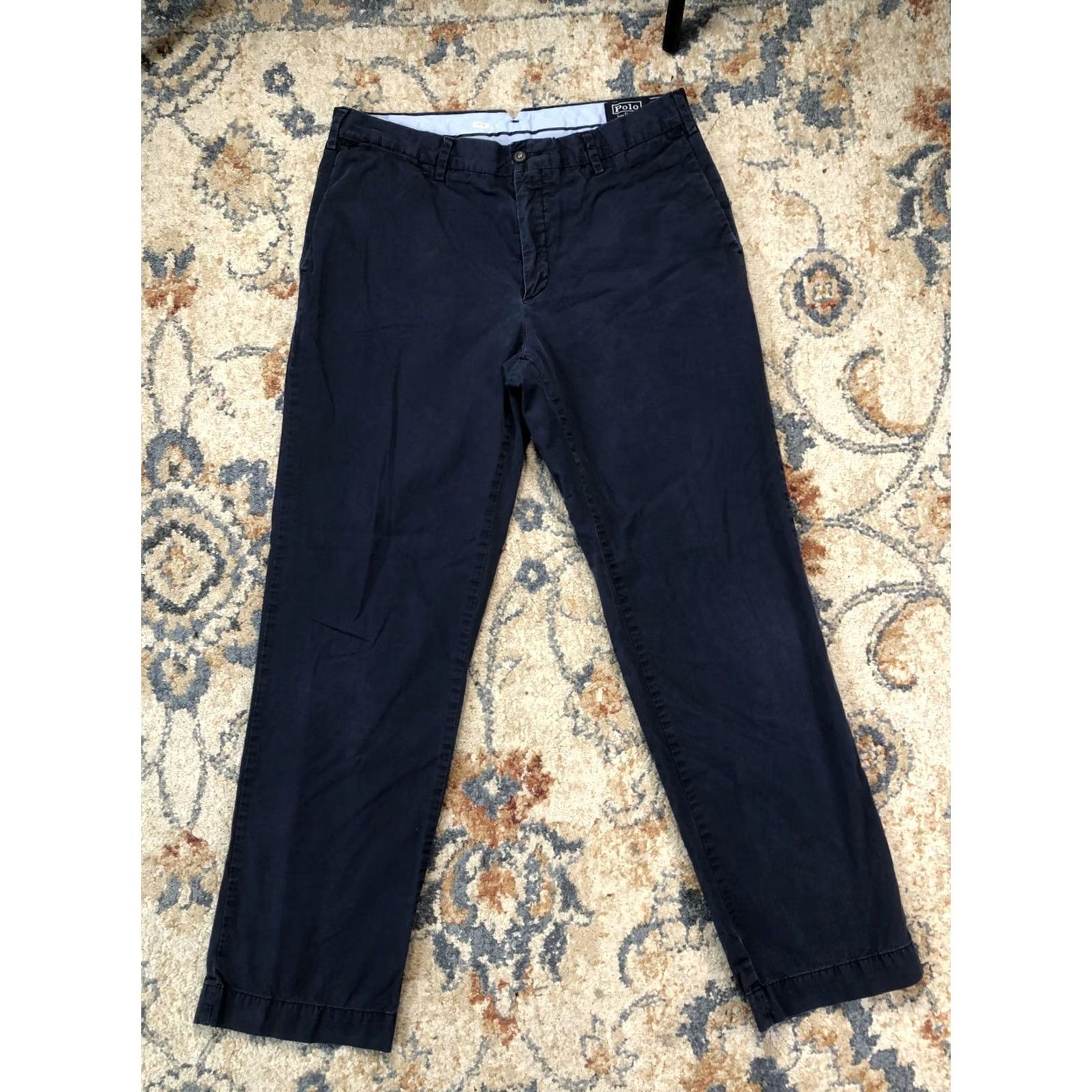 Polo Ralph Lauren Polo by Ralph Lauren Pants Mens 33x32 Blue Chino Classic Fit Straight Leg Casual Pants Size US XS / EU 42 / 0 - 2 Thumbnail