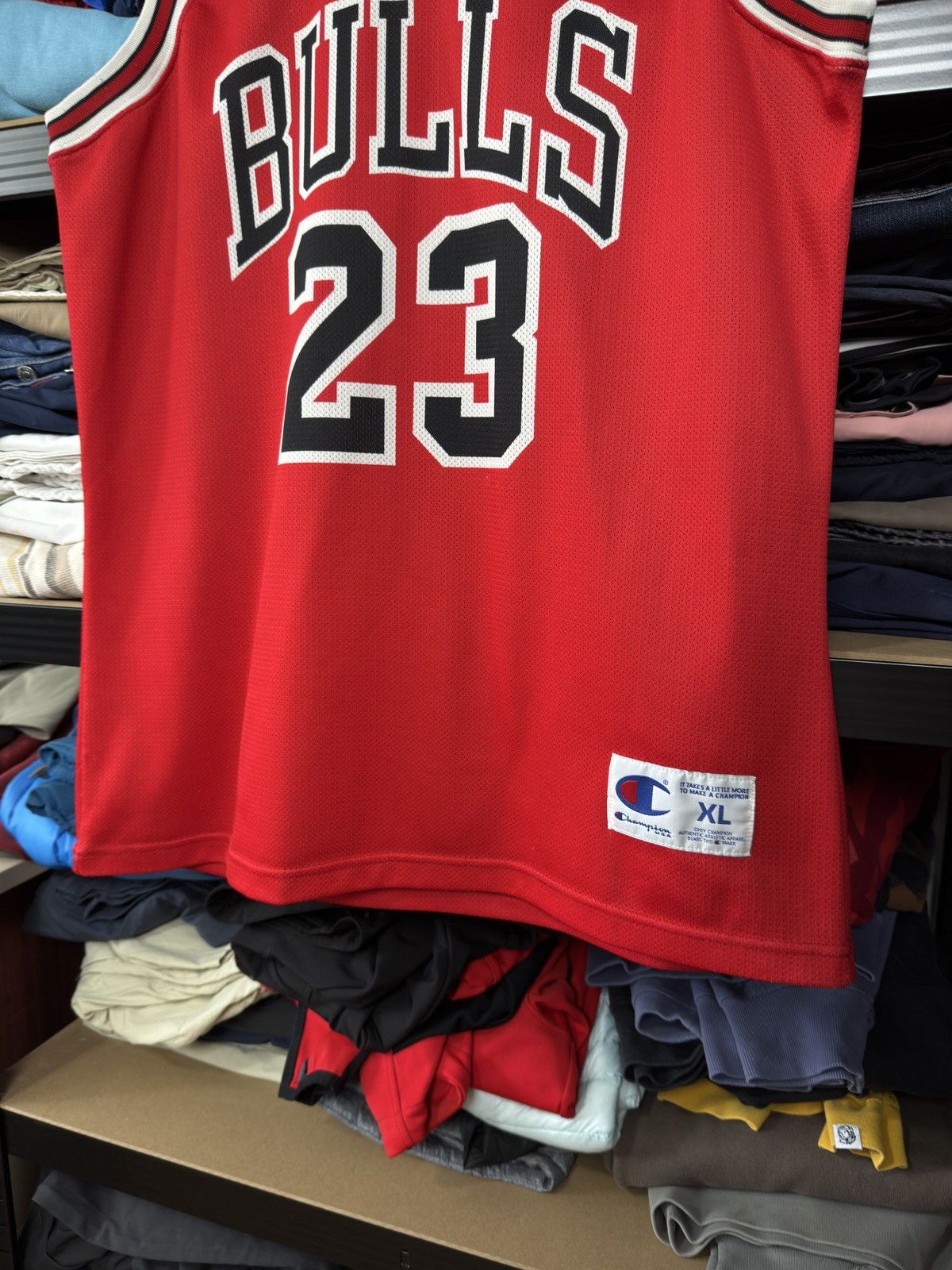 Champion × Vintage VINTAGE 90s CHAMPION JORDAN CHICAGO BULLS JERSEY TEE TSHIRT Size US XL / EU 56 / 4 - 14 Thumbnail