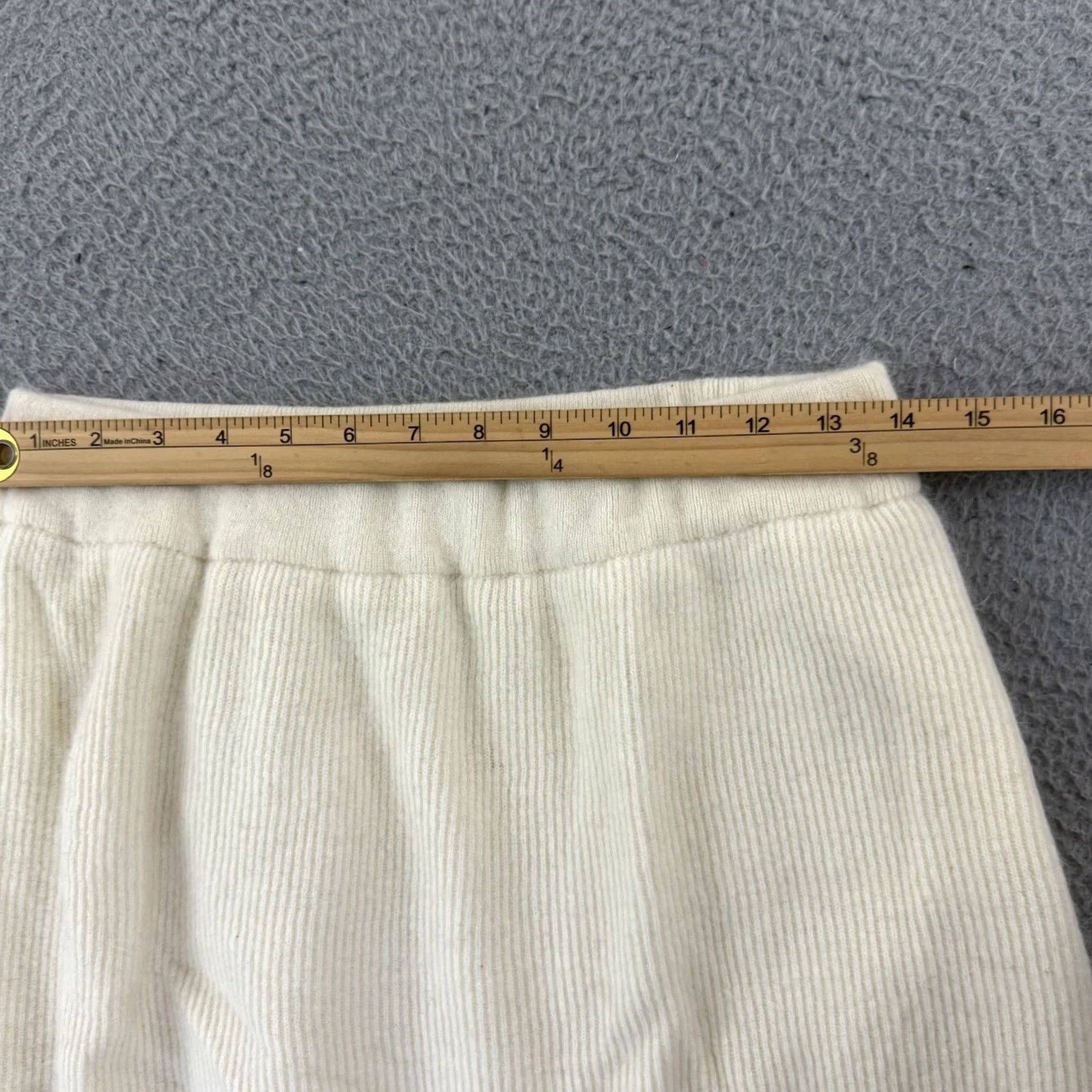 Vintage VINTAGE Pappagallo Skirt Women's Large Ivory Wool Rabbit Knit Pencil 80s Pull On Size 36" / US 14 / IT 50 - 7 Thumbnail
