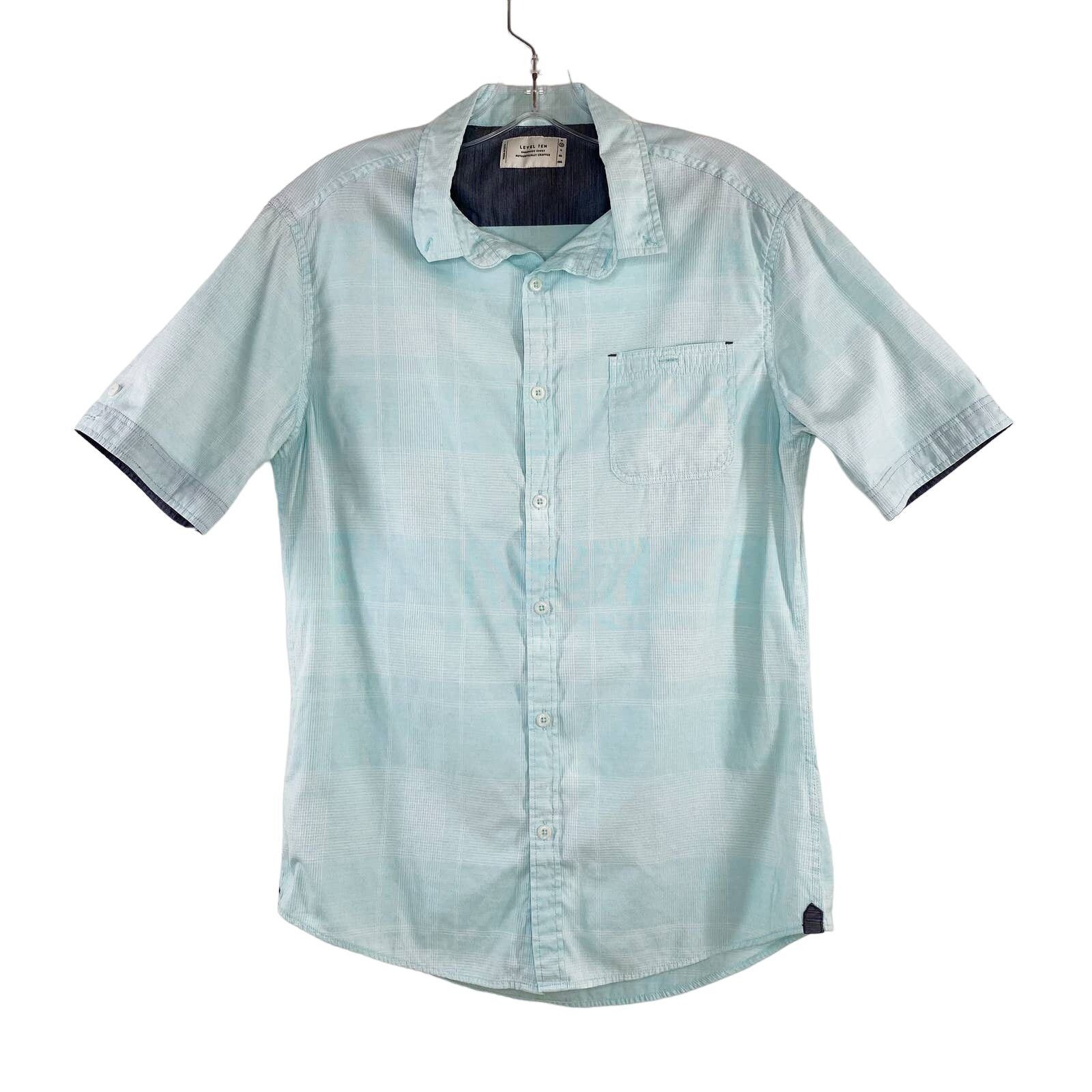 Other Buckle Level Ten Turquoise Short Sleeve Button Shirt Medium Size US M / EU 48-50 / 2 - 2 Thumbnail
