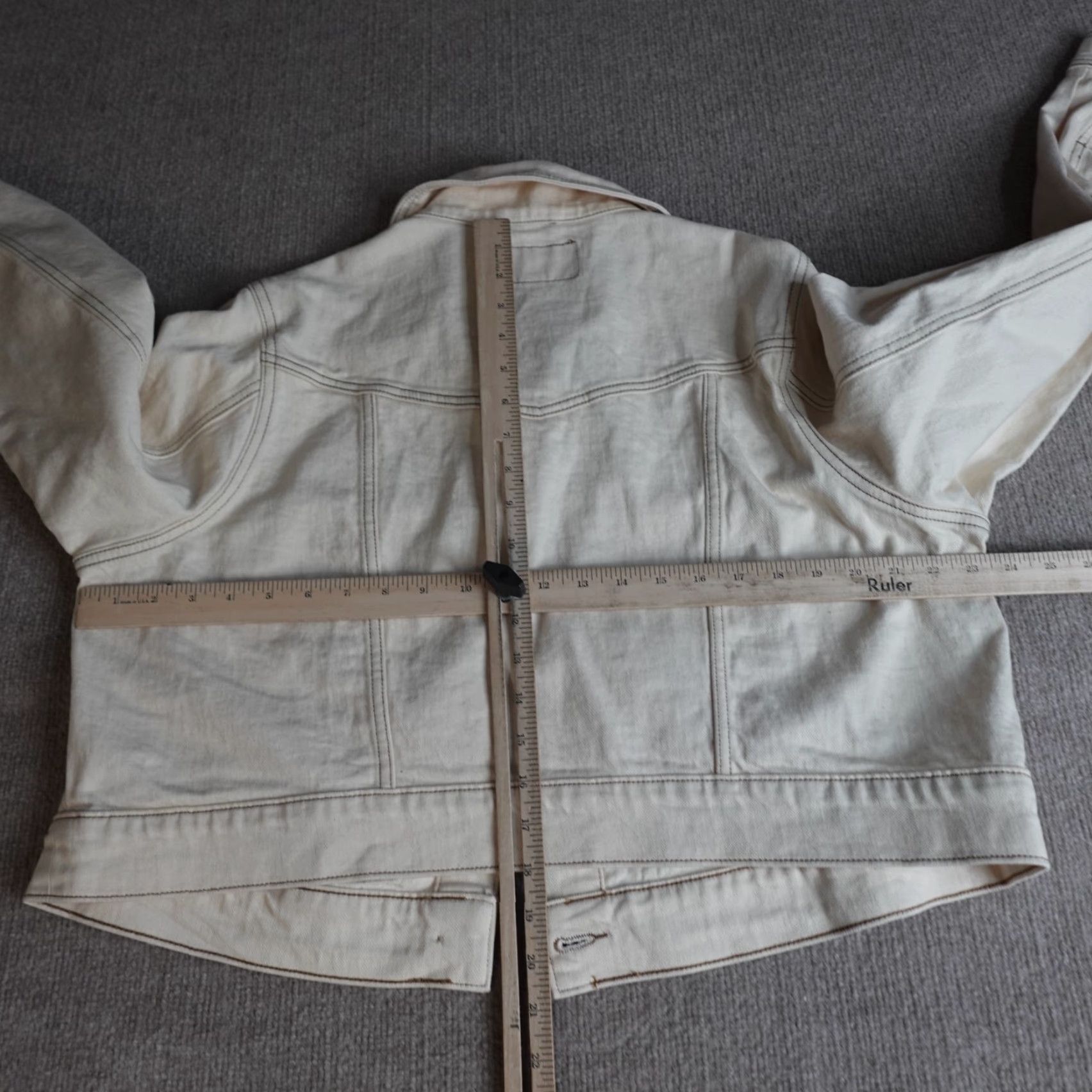 Torrid Torrid Womens Jacket 1X Ivory Denim Trucker Pocket Crop NEW Jacket 1X Ivory Denim Trucker Pocket Crop Torrid Womens Mens? Size XL / US 12-14 / IT 48-50 - 3 Thumbnail