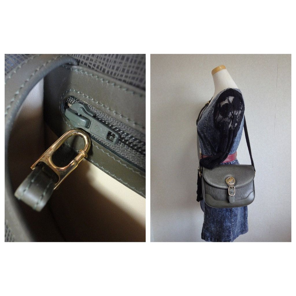 Huntington Vintage Hunting World khaki genuine leather shoulder bag Size ONE SIZE - 5 Thumbnail