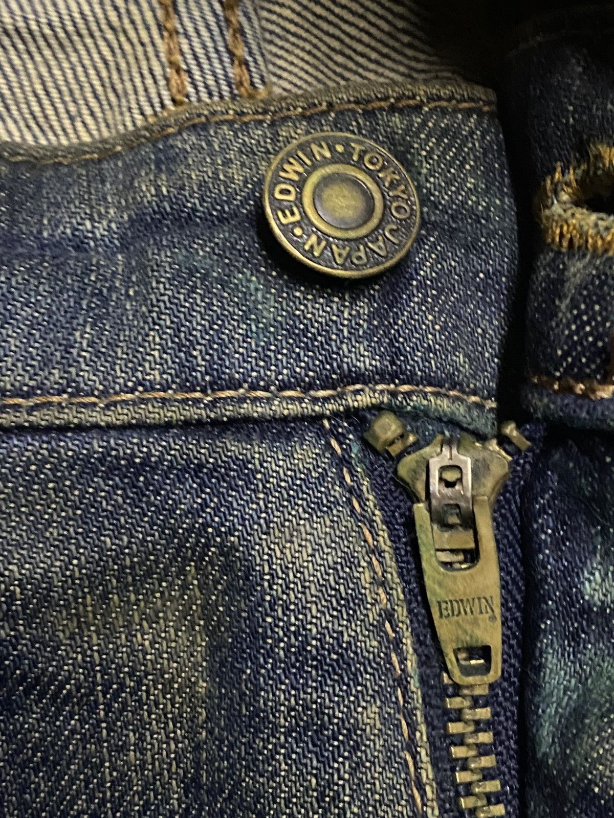 Japanese Brand Vintage Japanese Brand Edwin 503 Mud Wash Distressed Jeans Size US 34 / EU 50 - 8 Thumbnail