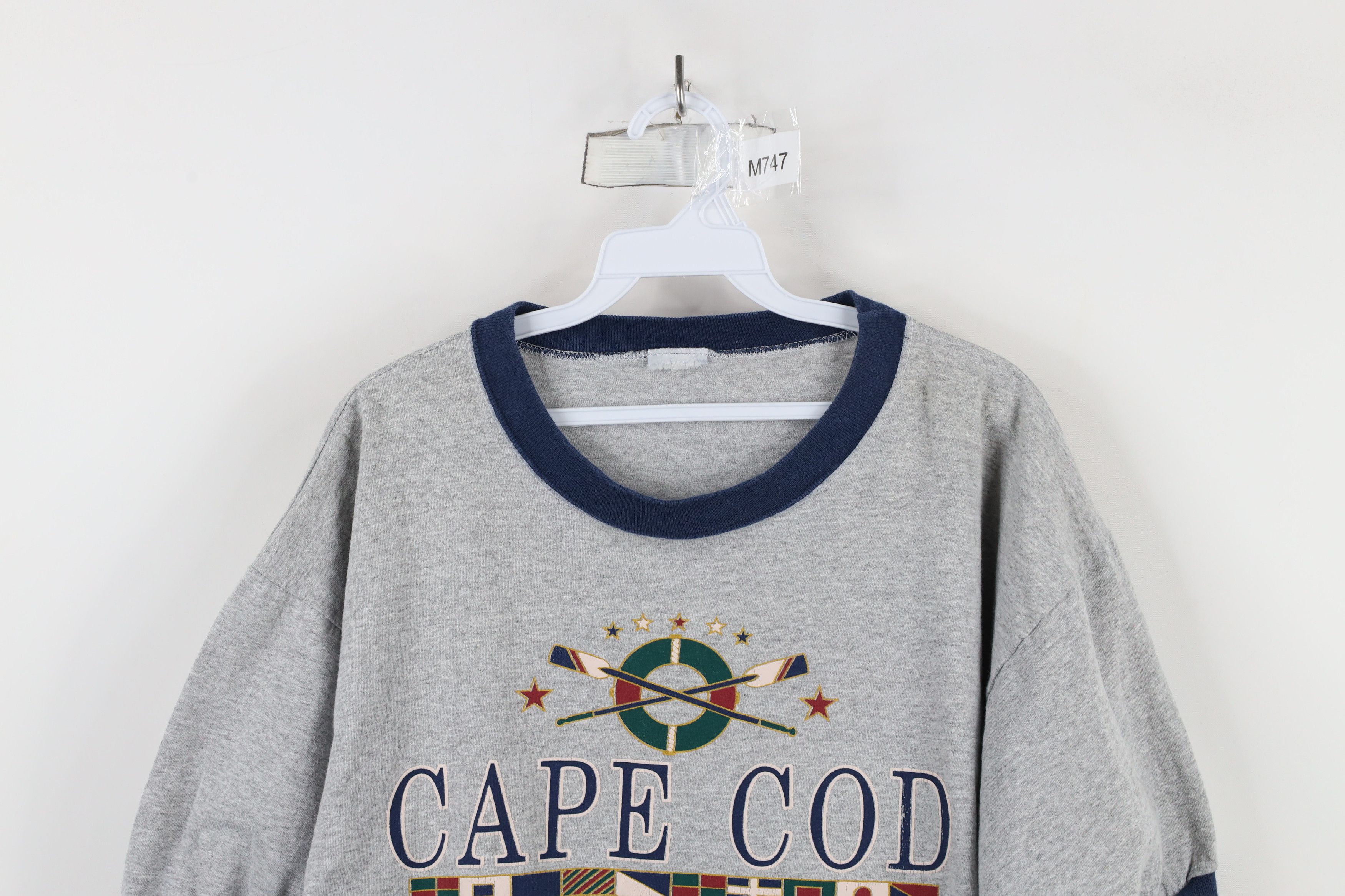 Vintage Vintage 90s Streetwear Massachusetts Sailing Ringer T-Shirt Size US L / EU 52-54 / 3 - 2 Thumbnail