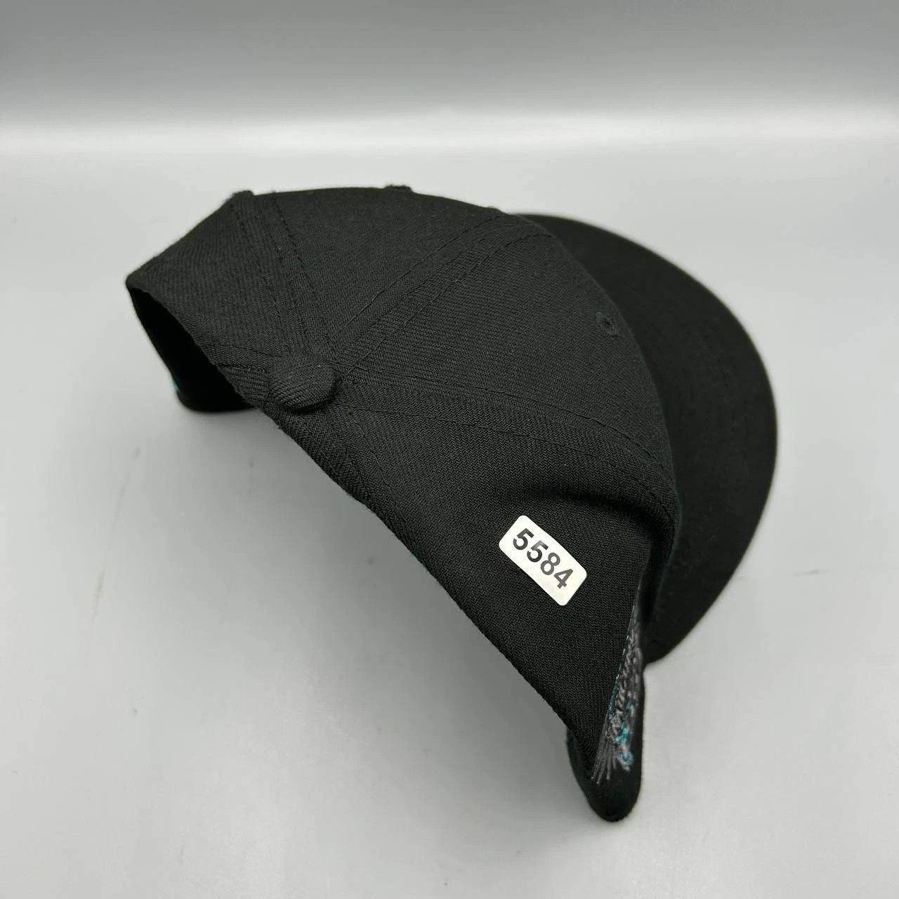 New Era Florida Marlins Hat Men 7 3/8 Black Blue MLB Fitted Cap Size ONE SIZE - 9 Thumbnail