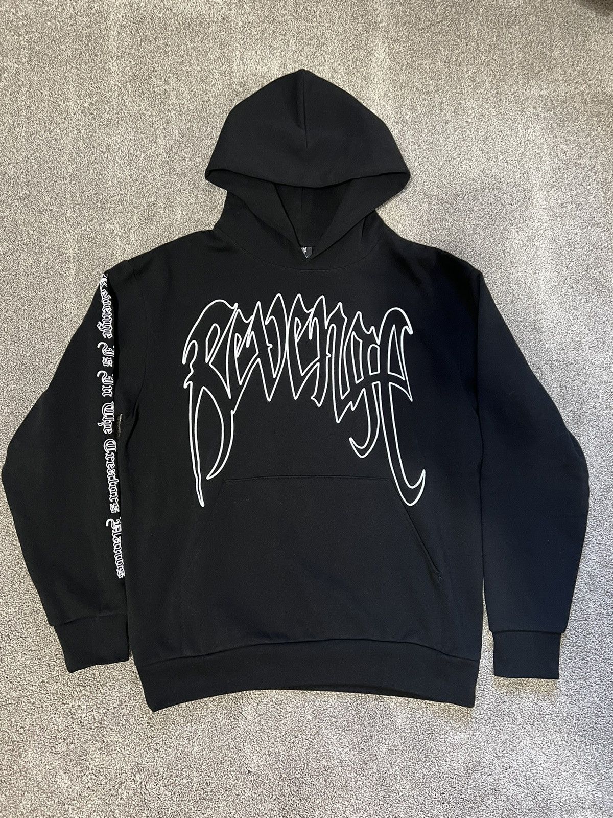 Revenge Revenge White Outline Arch Logo Hoodie Grailed