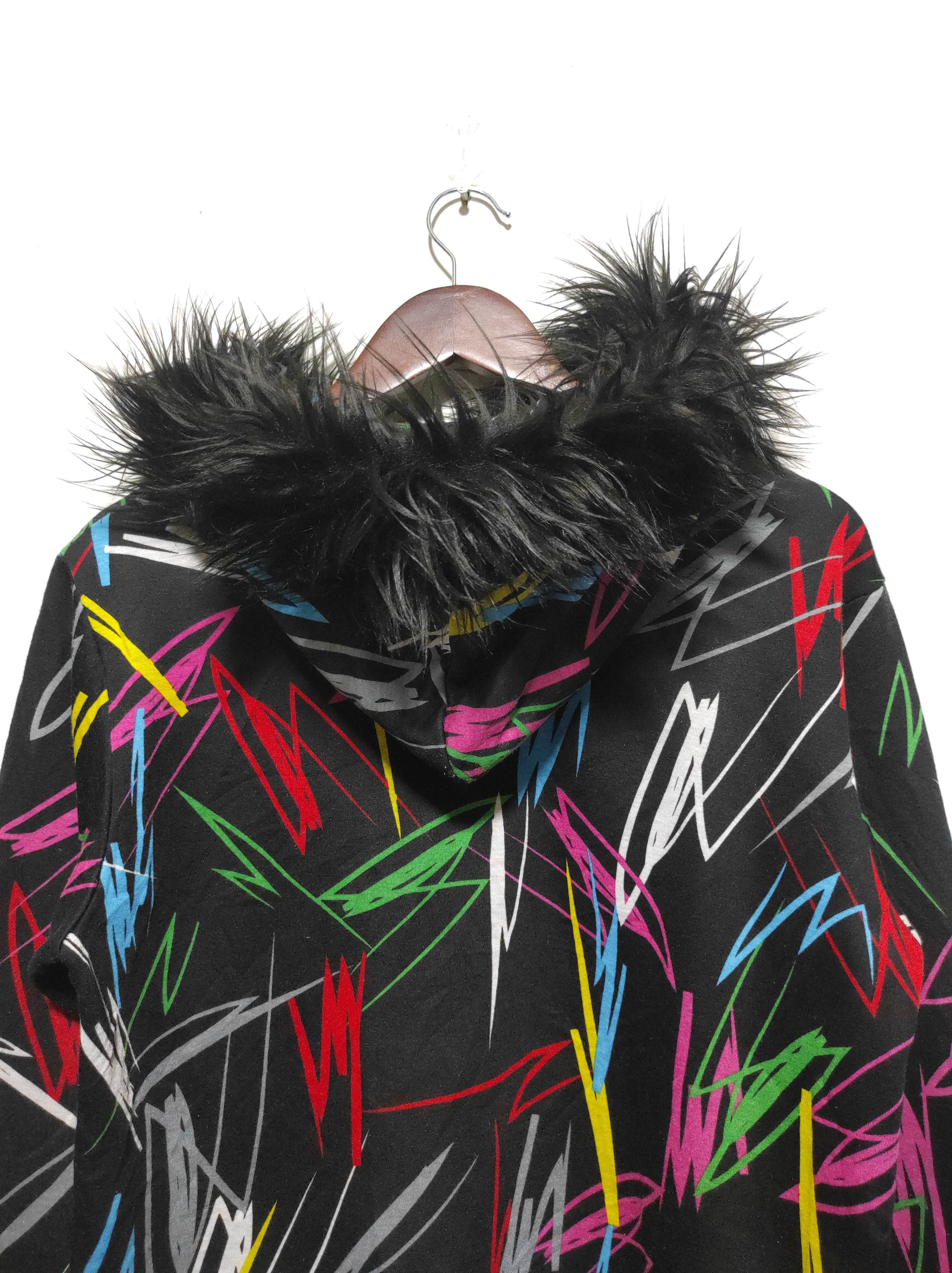 If Six Was Nine Black Multicolor Double Zip Fur Hoodie LGB i6w9 style Size US M / EU 48-50 / 2 - 14 Thumbnail