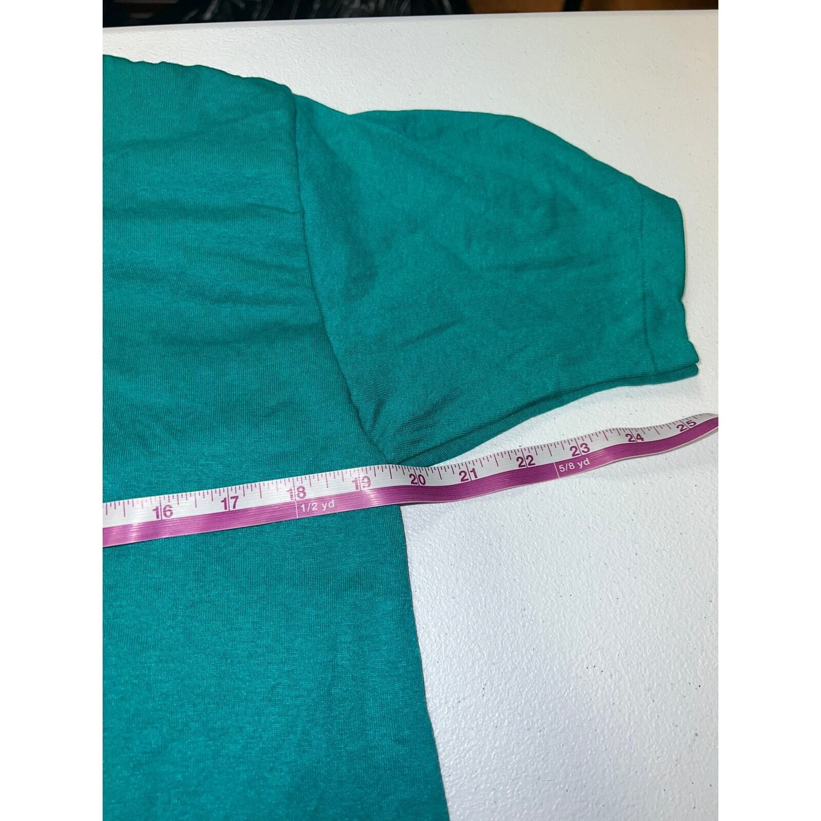 Jerzees Vintage Blank Shirt Jerzees 50/50 Teal Green Plain M Tee Size US M / EU 48-50 / 2 - 7 Thumbnail