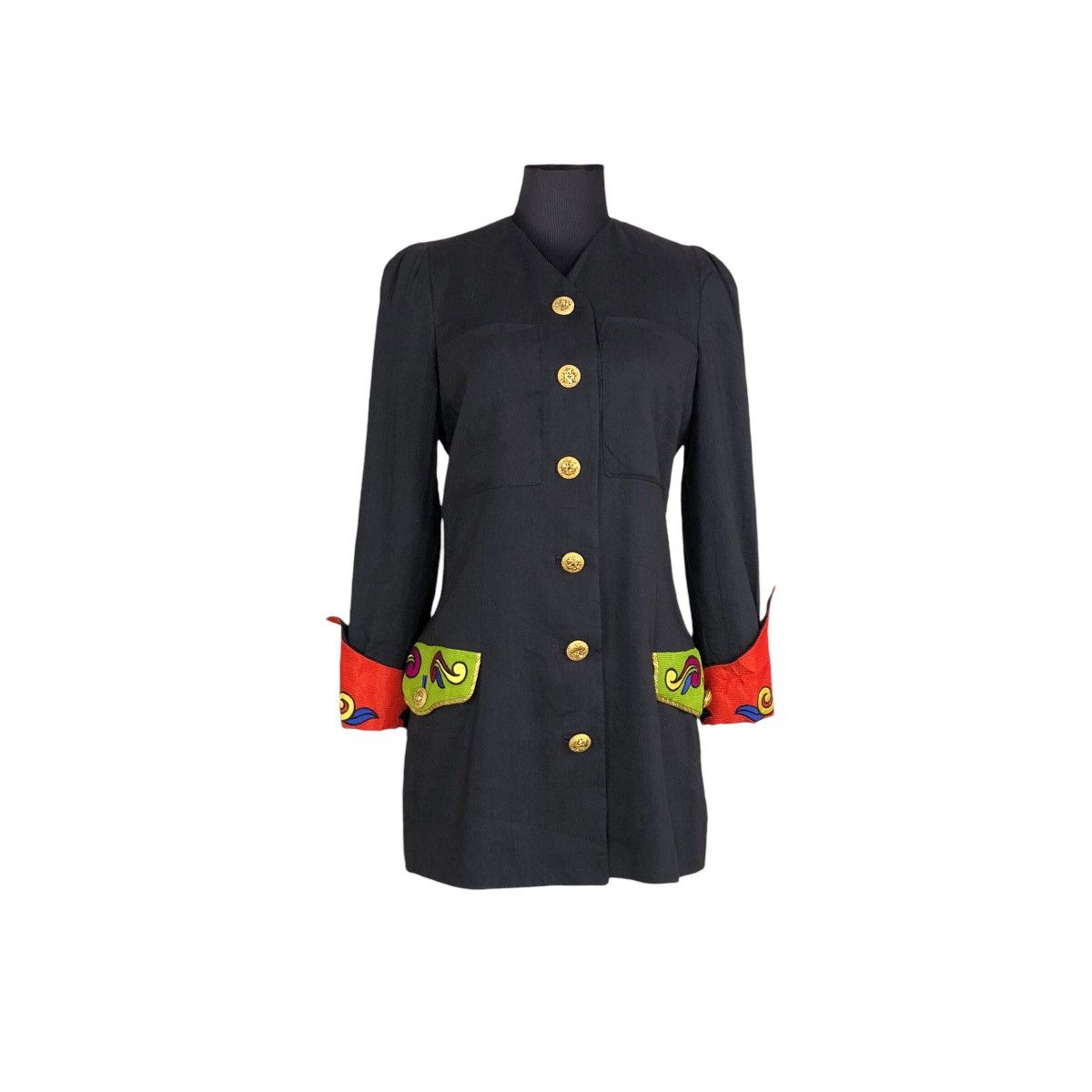Versace Vintage Gianni Versace Couture 1991 S/S Baroque Cuff Blazer Size S / US 4 / IT 40 - 15 Thumbnail