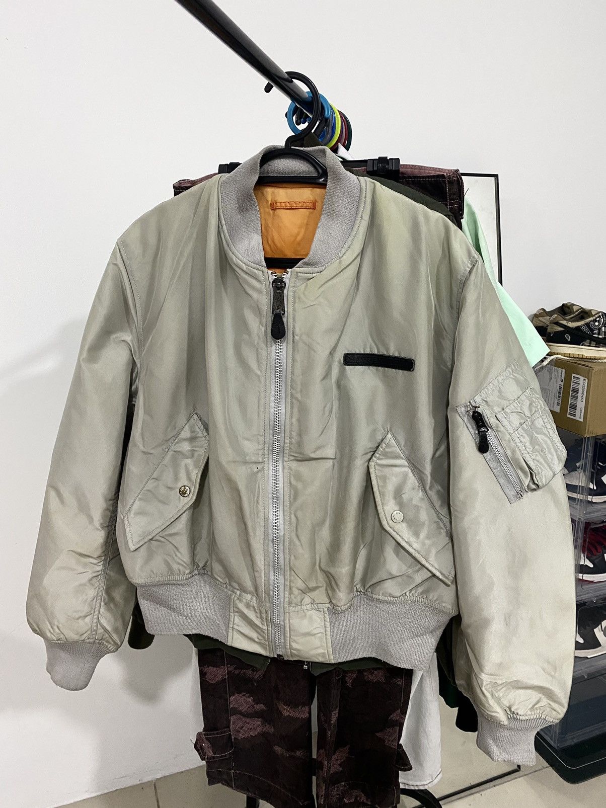 Avirex Vintage Avirex usa sun faded Big Spell Out Bomber Jacket Size US M / EU 48-50 / 2 - 1 Thumbnail