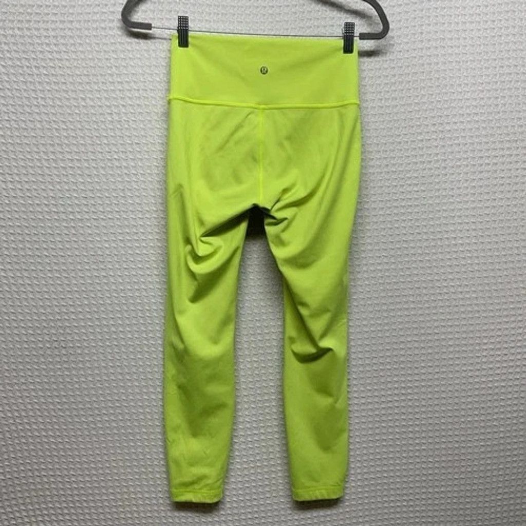 Lululemon Lululemon Wunder Under HR Double Lined Yellow Tight Women 6 Size 28" / US 6 / IT 42 - 8 Thumbnail