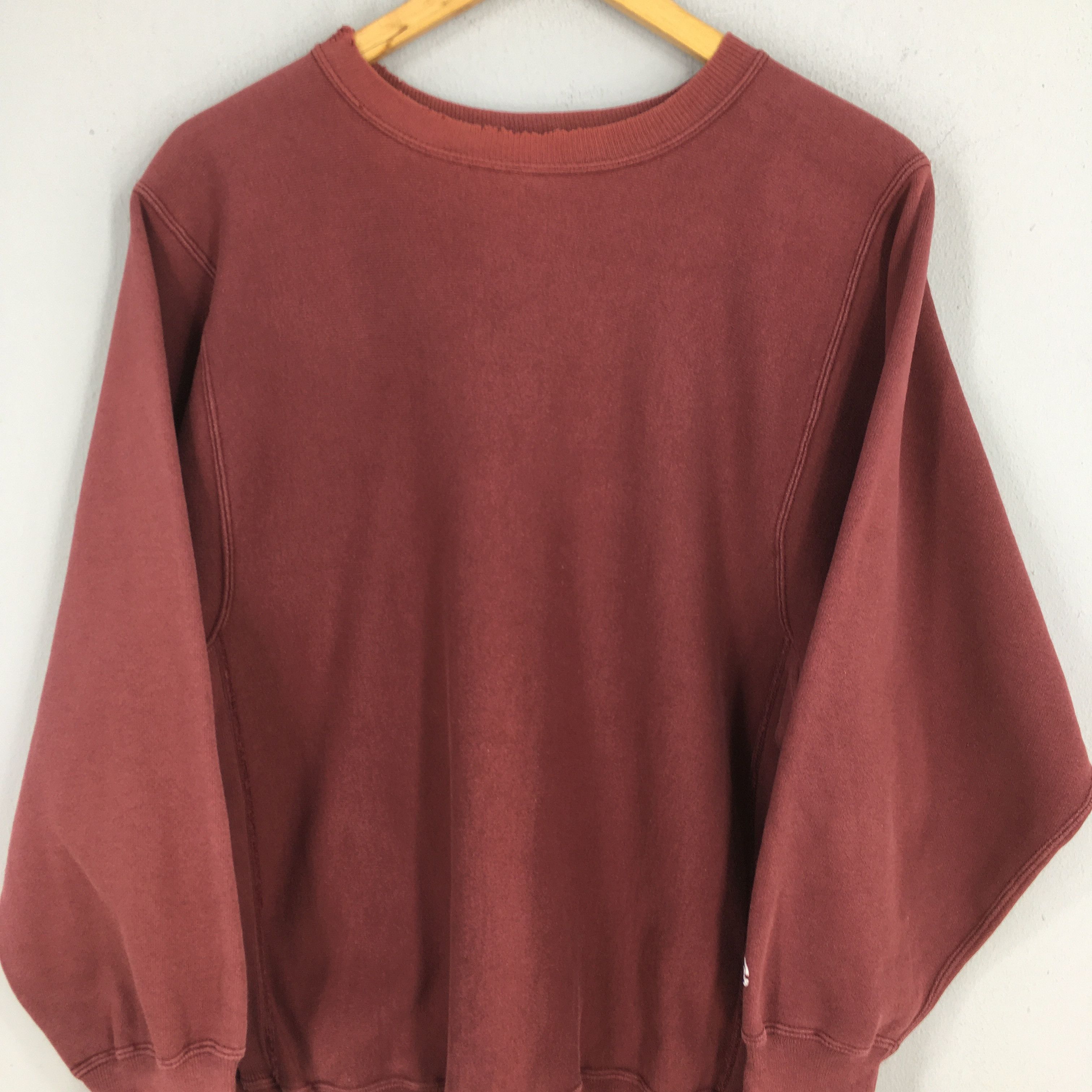 Champion × Vintage Vintage 1980s Champion Reverse Weave Red Sweatshirt Medium Size US M / EU 48-50 / 2 - 2 Thumbnail