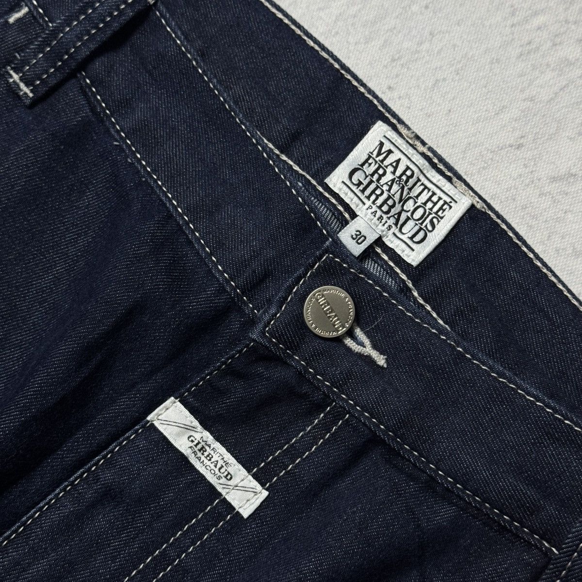Marithe + Francois Girbaud MFG INDIGO RAW DENIM PANTS Size US 30 / EU 46 - 3 Thumbnail