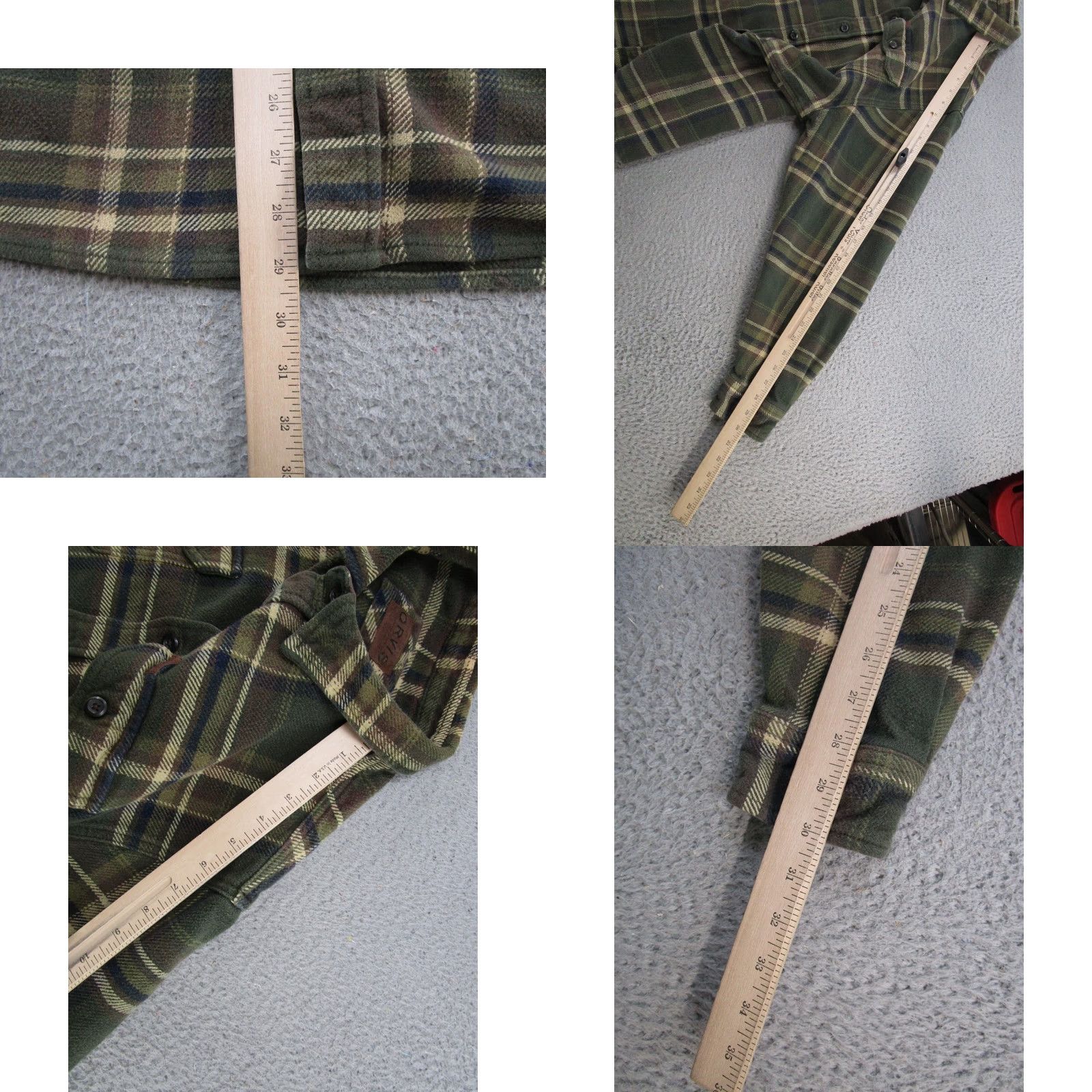 Orvis Orvis Flannel Shirt Shacket Mens 2XL Plaid Green Pockets Heavyweight Button-Up Short/Long Sleeve (Shacket) 1312517 Size US XXL / EU 58 / 5 - 8 Thumbnail