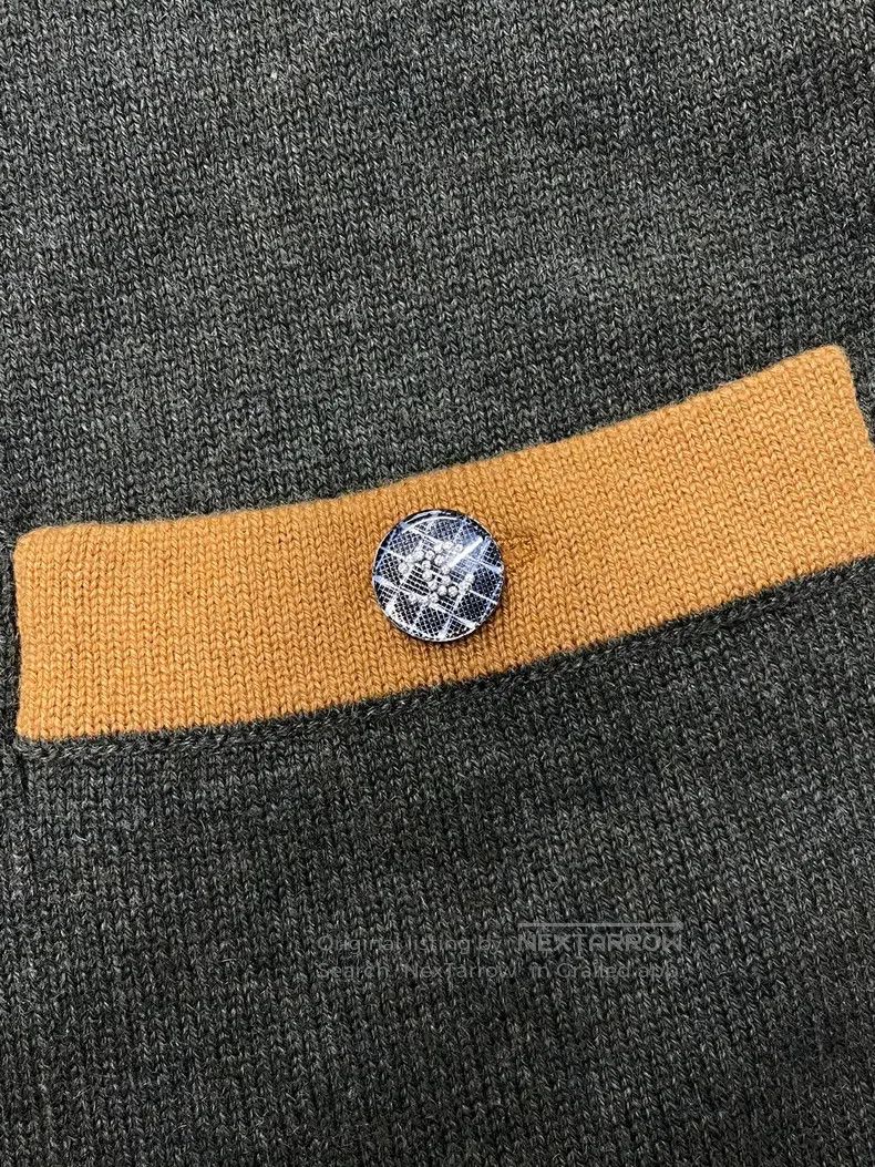 Chanel Chanel Green and yellow long four-pocket cashmere cardigan Size XS / US 0-2 / IT 36-38 - 2 Thumbnail