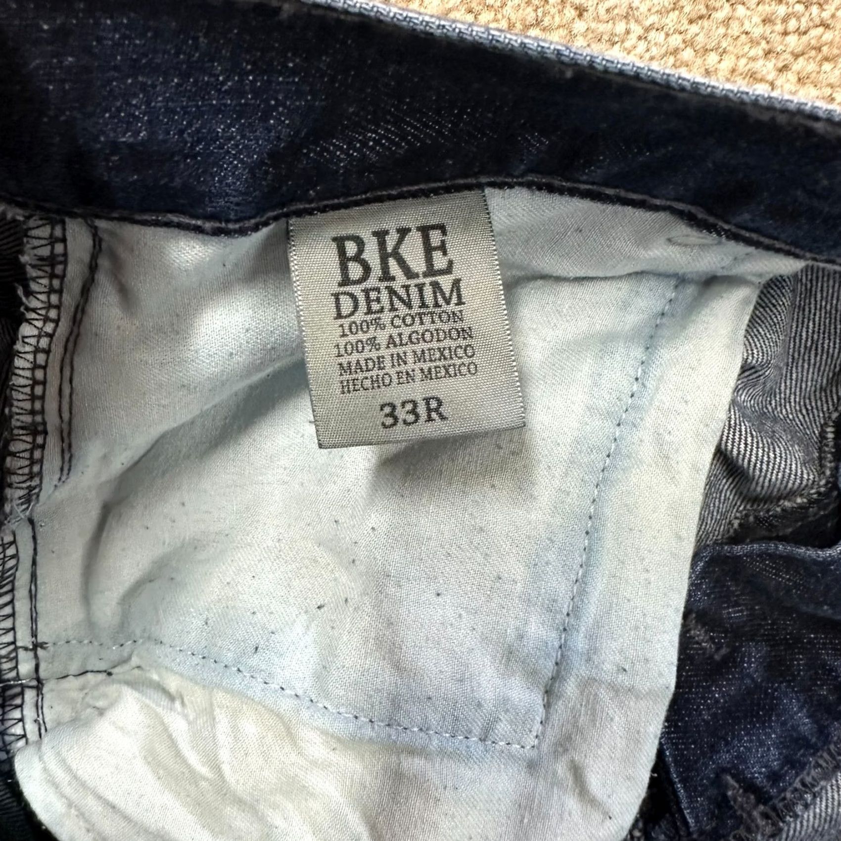 Vintage BKE Buckle Jeans Men’s 33x33 Blue Denim Bootcut Stretch Regular 5-Pocket Belt Loops Logo Embroidered Mid Rise Vintage No N/A Size US 33 - 5 Thumbnail