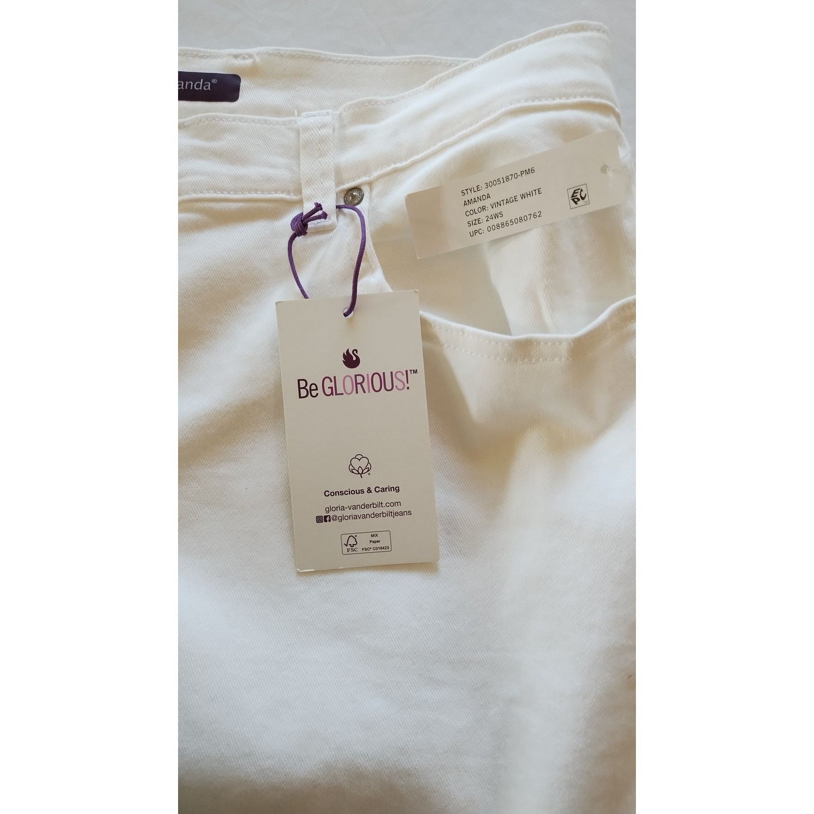 Gloria Vanderbilt NWT Gloria Vanderbilt Slimming Jeans Women Size 24W White Size 24" / US 00 / IT 34 - 13 Thumbnail